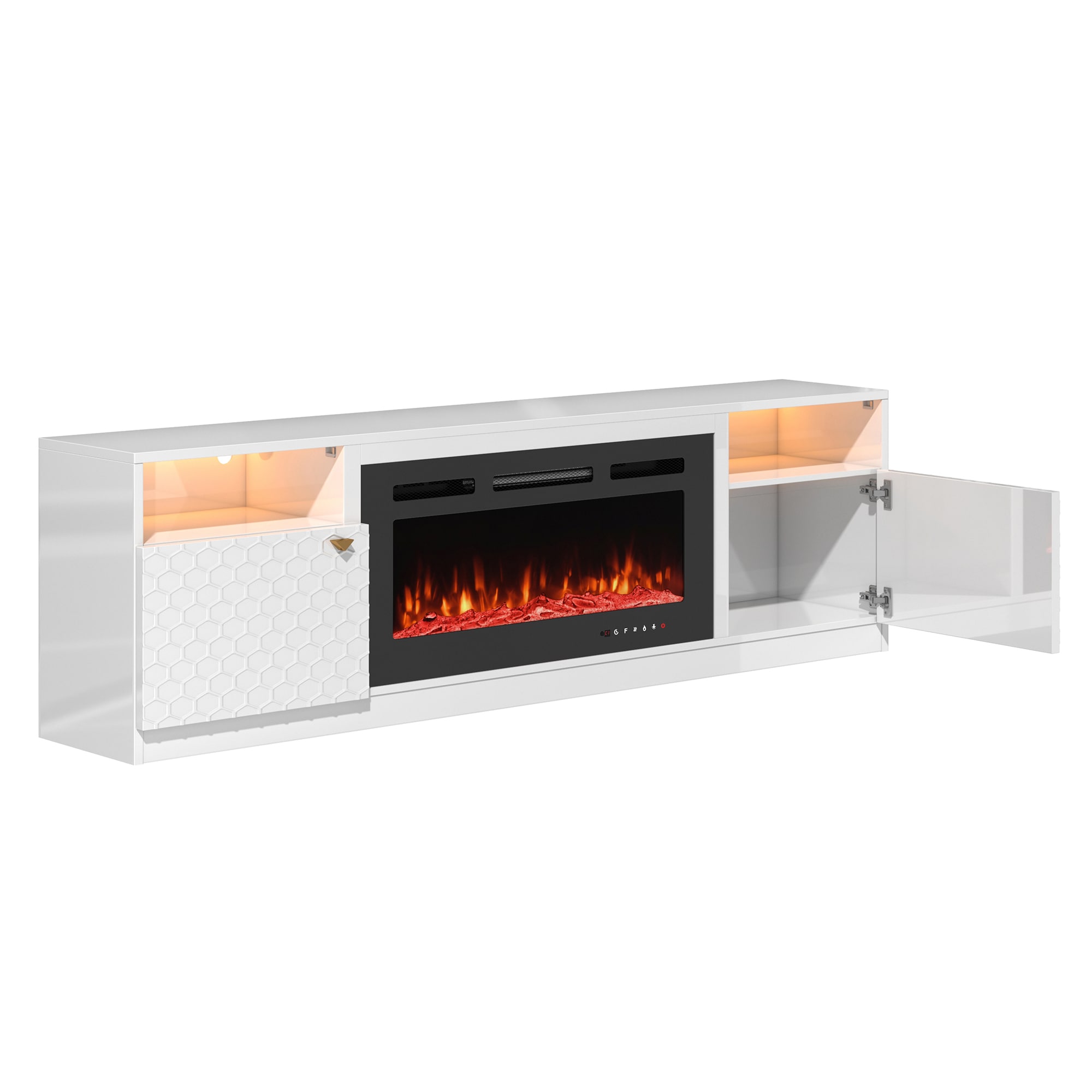 Clihome BL-JHGMA136-WH Electric-Fireplaces - View #7