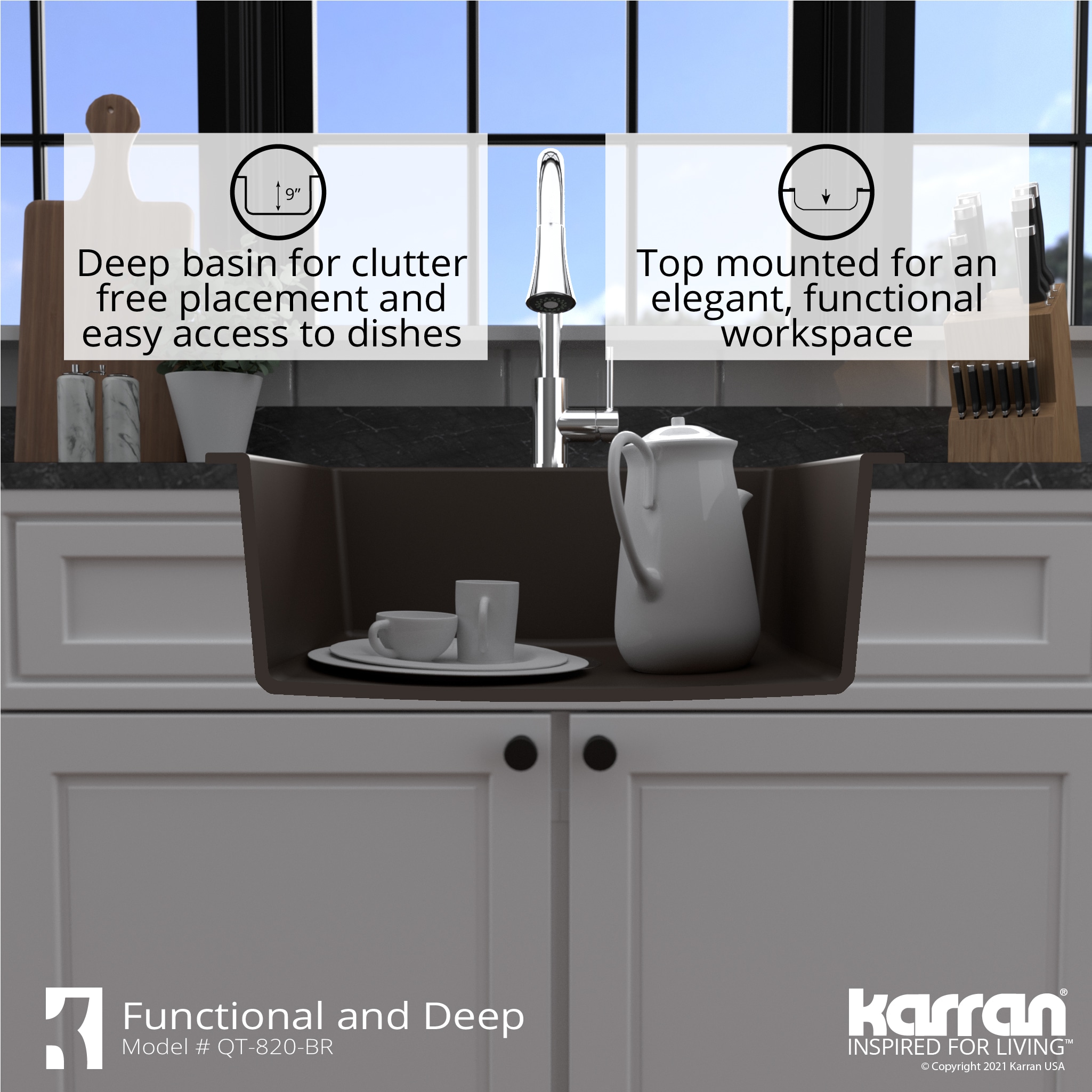 Karran QT-820-BR-PK1 Kitchen-Sinks - View #10