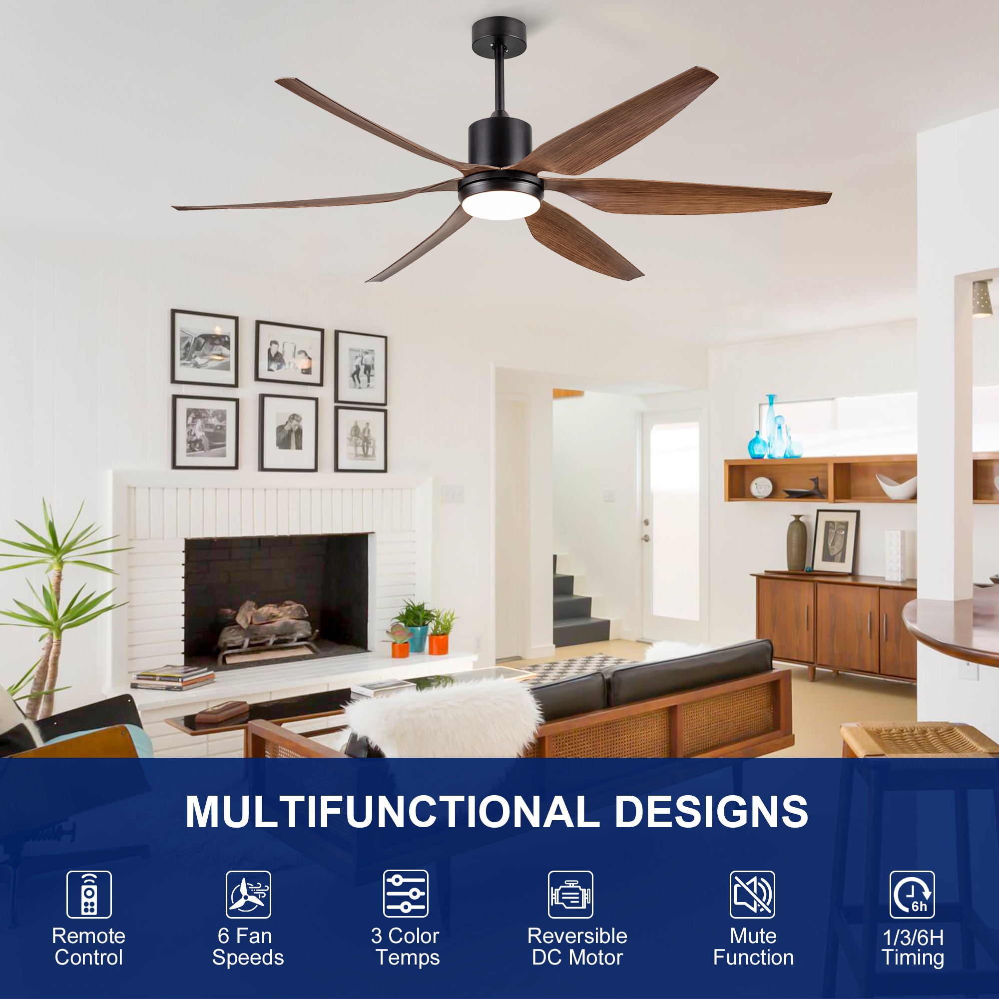 YUHAO LSDC1061BK662 Ceiling-Fans - View #4