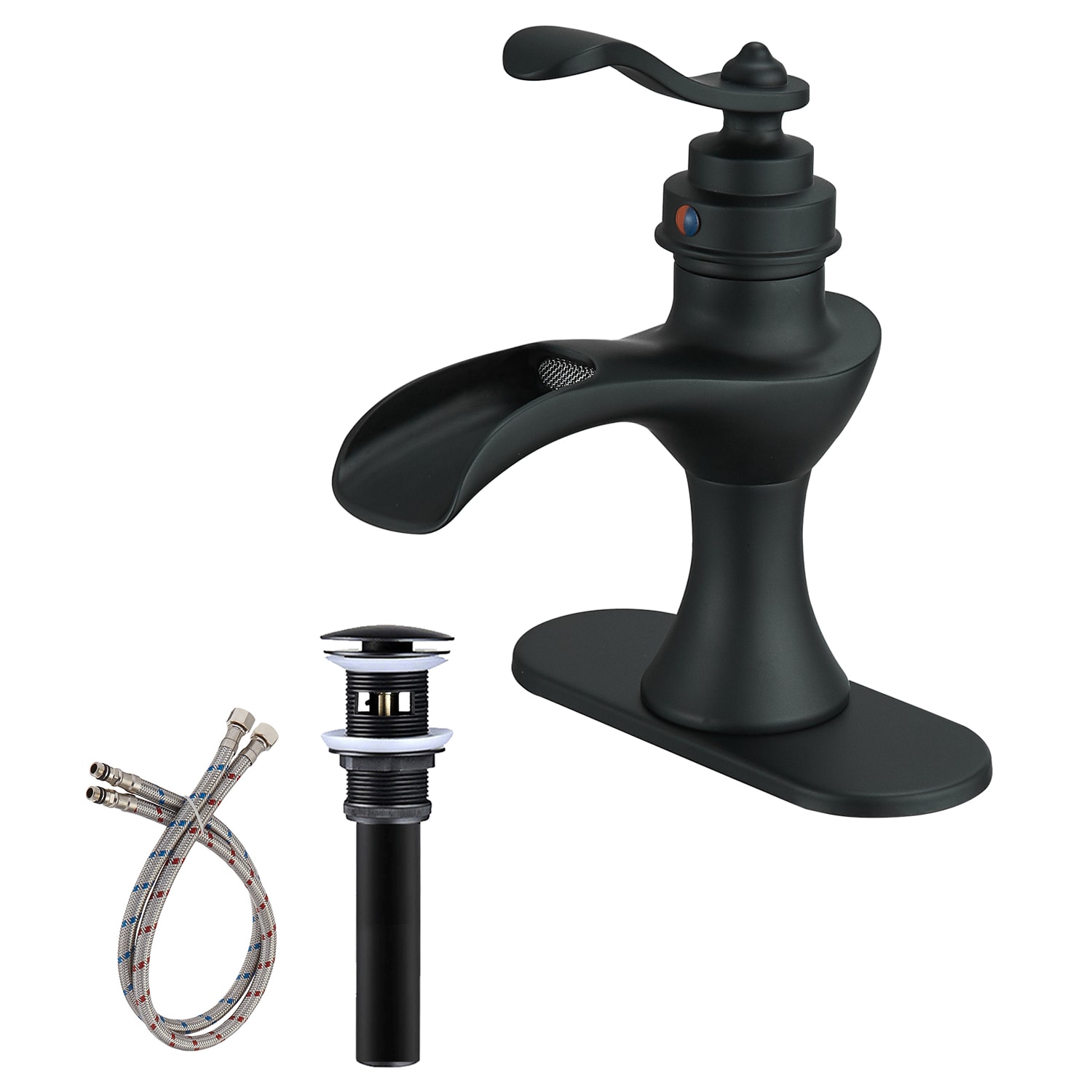 A-96573 single Hole bathroom faucet Black Bathroom Faucets & Shower ...