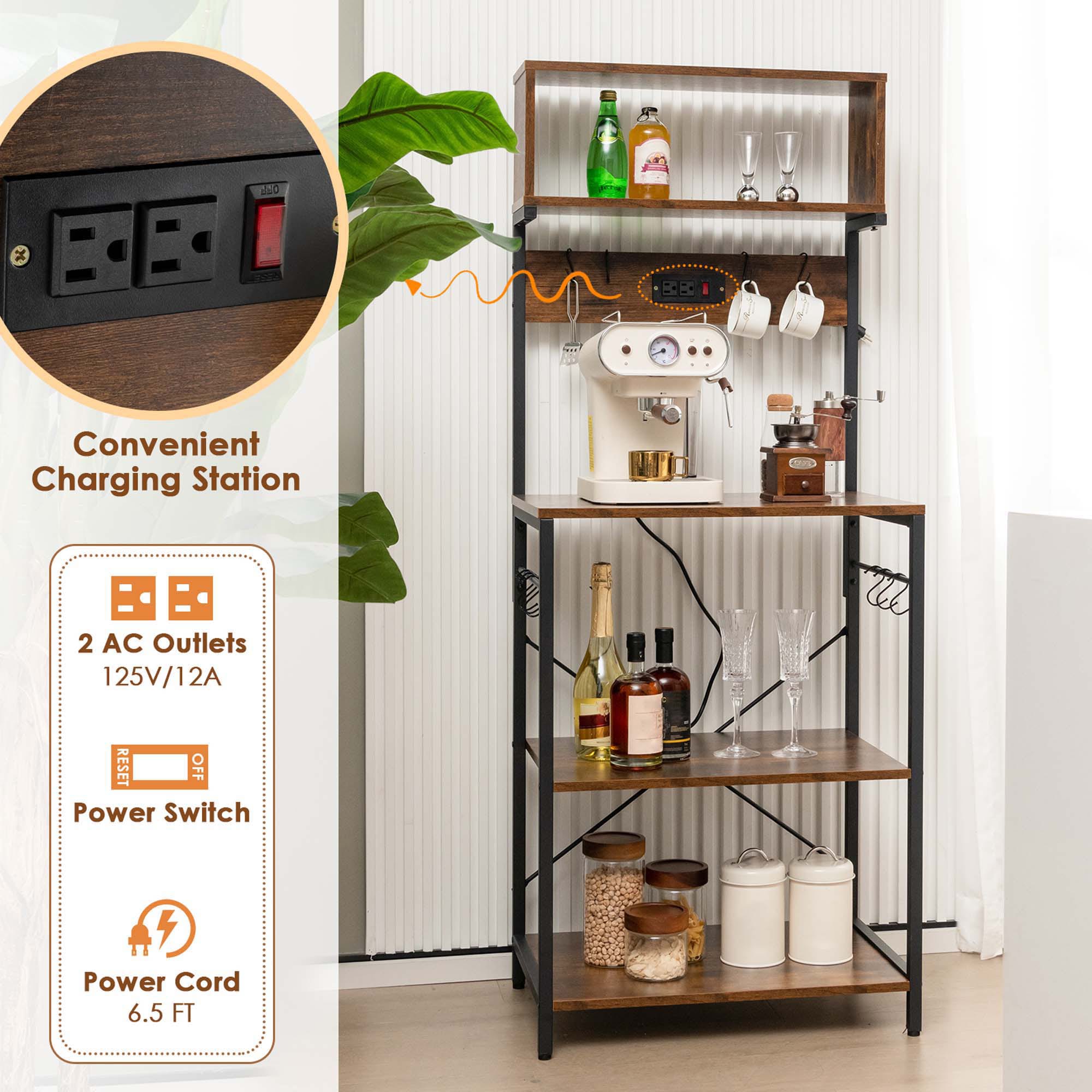 Goplus LWS00484 Dining-Kitchen-Storarge - View #3