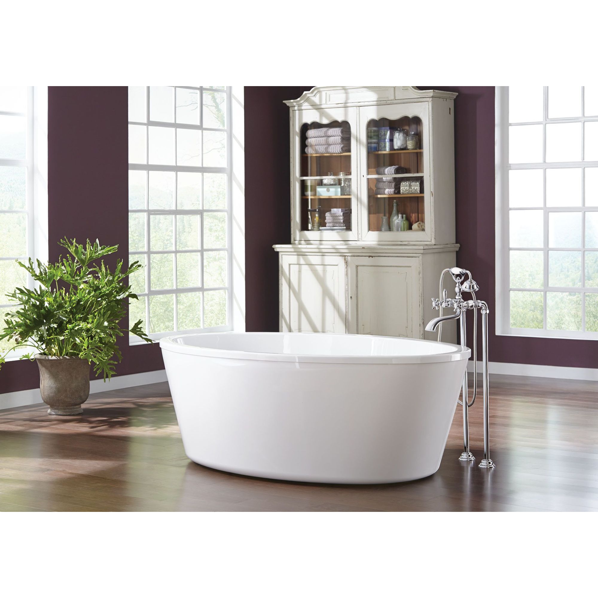 Weymouth Chrome Two-Handle Tub Filler with Hand Shower