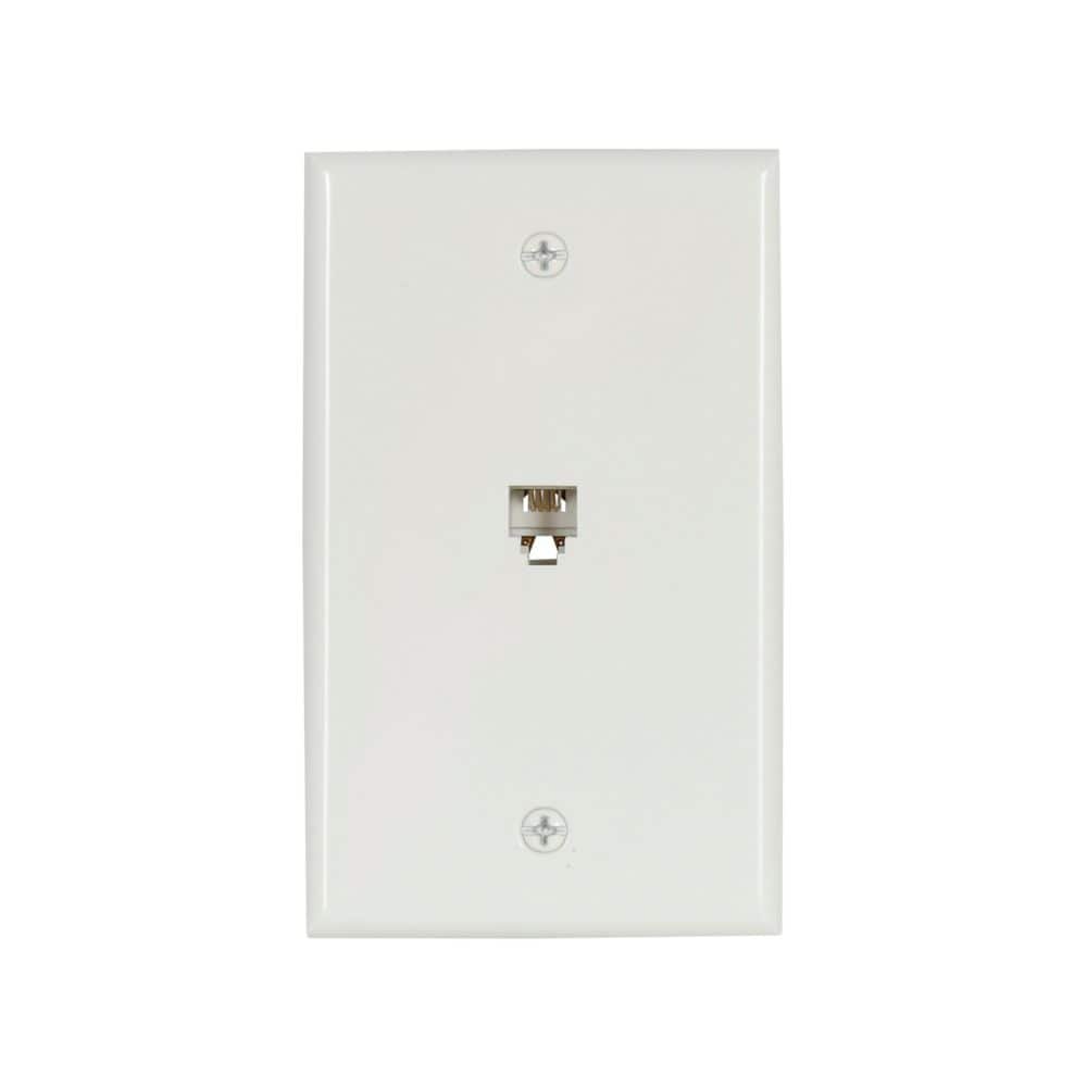 Eaton 3532-4W 1 -Gang Standard Size White Thermoplastic Indoor Wall Plate