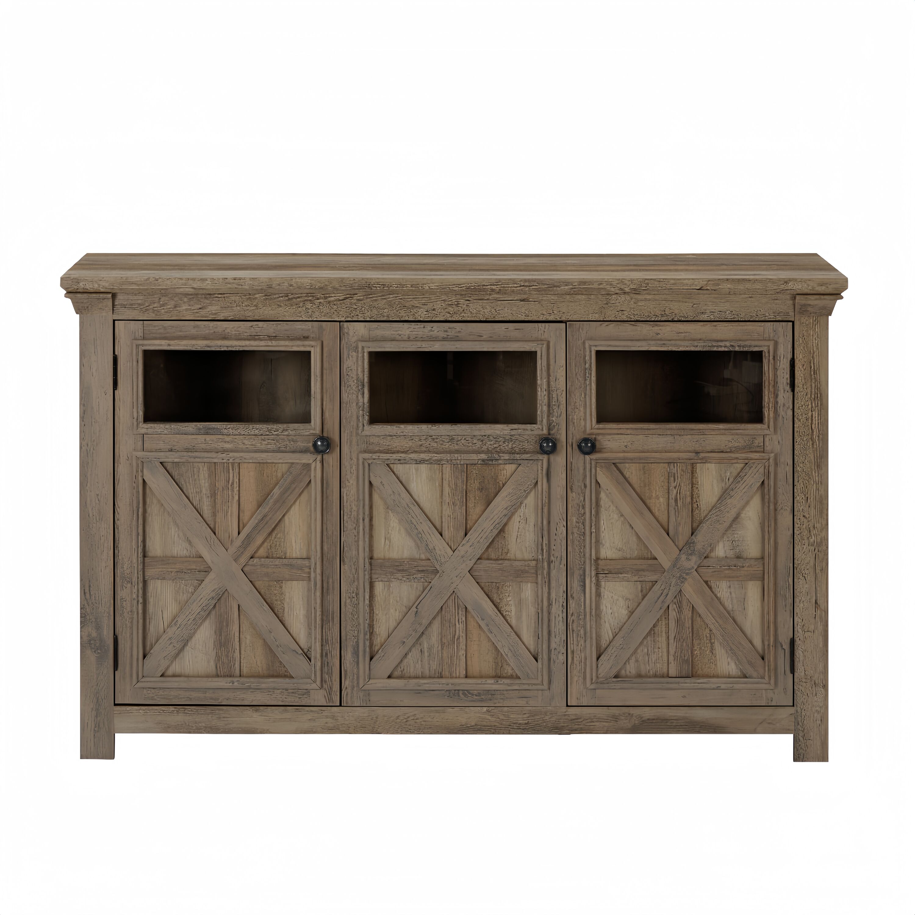 Siavonce XHW2275P149113 52.99-in W x 34.65-in H MDF Gray Wash Freestanding Utility Storage Cabinet