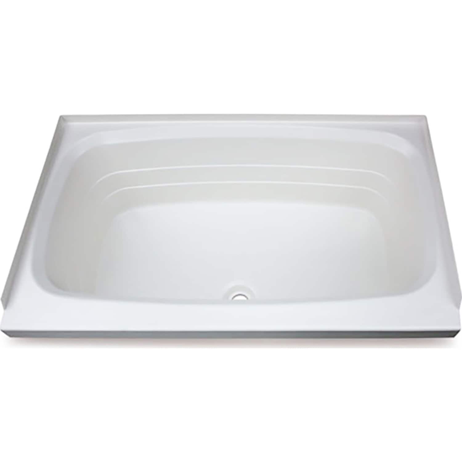 Lippert Bathtub with Center Drain - 24-in x 38-in - White 209661