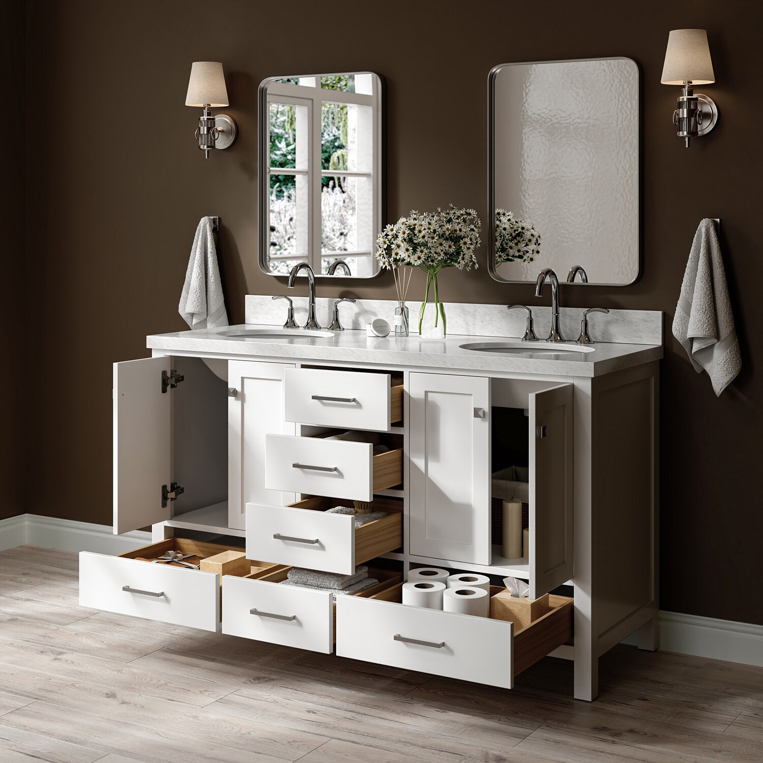 ARIEL A061D-VO-WHT Bath-Vanity-Combo - View #3