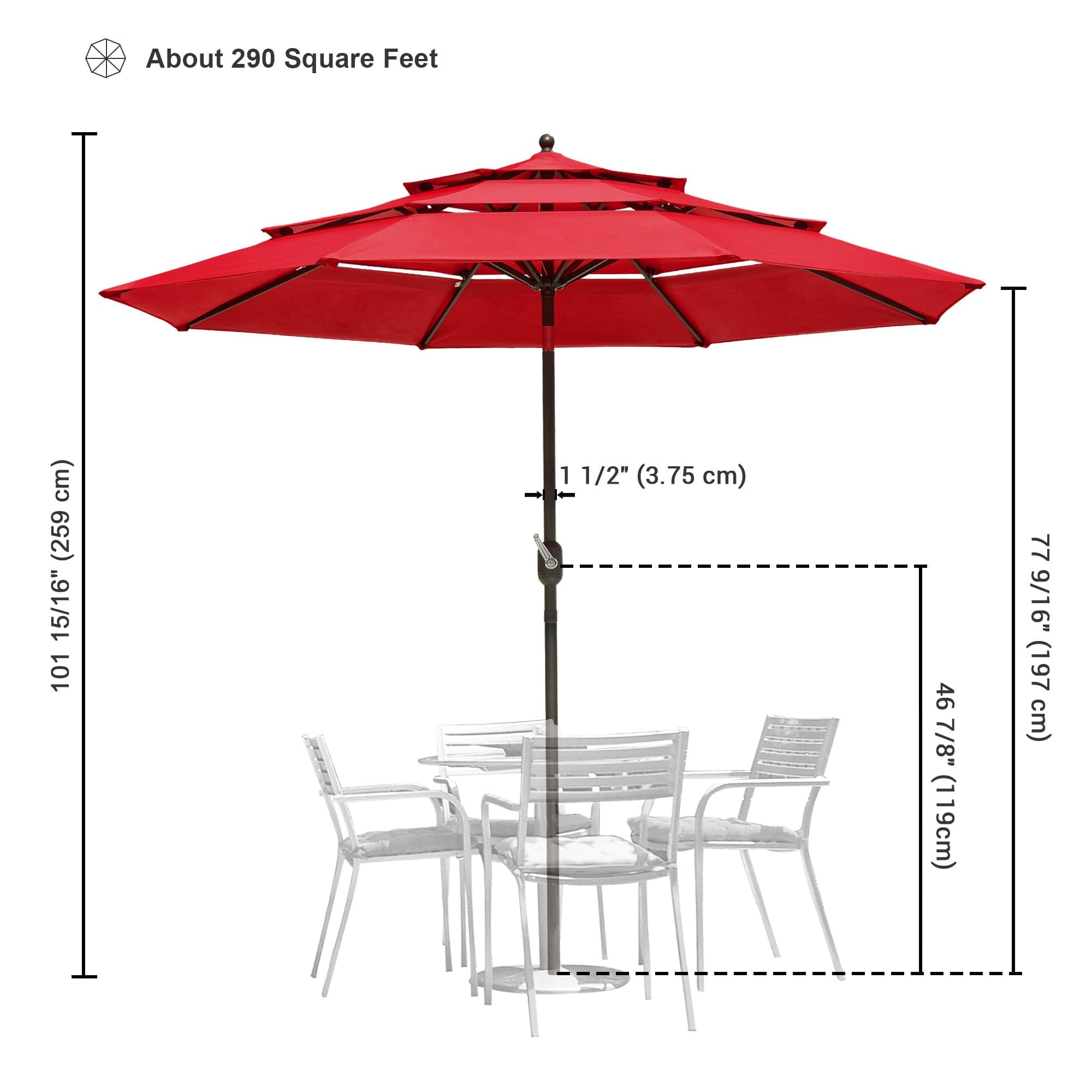 Yescom 07UMB039-3T10F-02-LO Umbrellas-2 - View #6