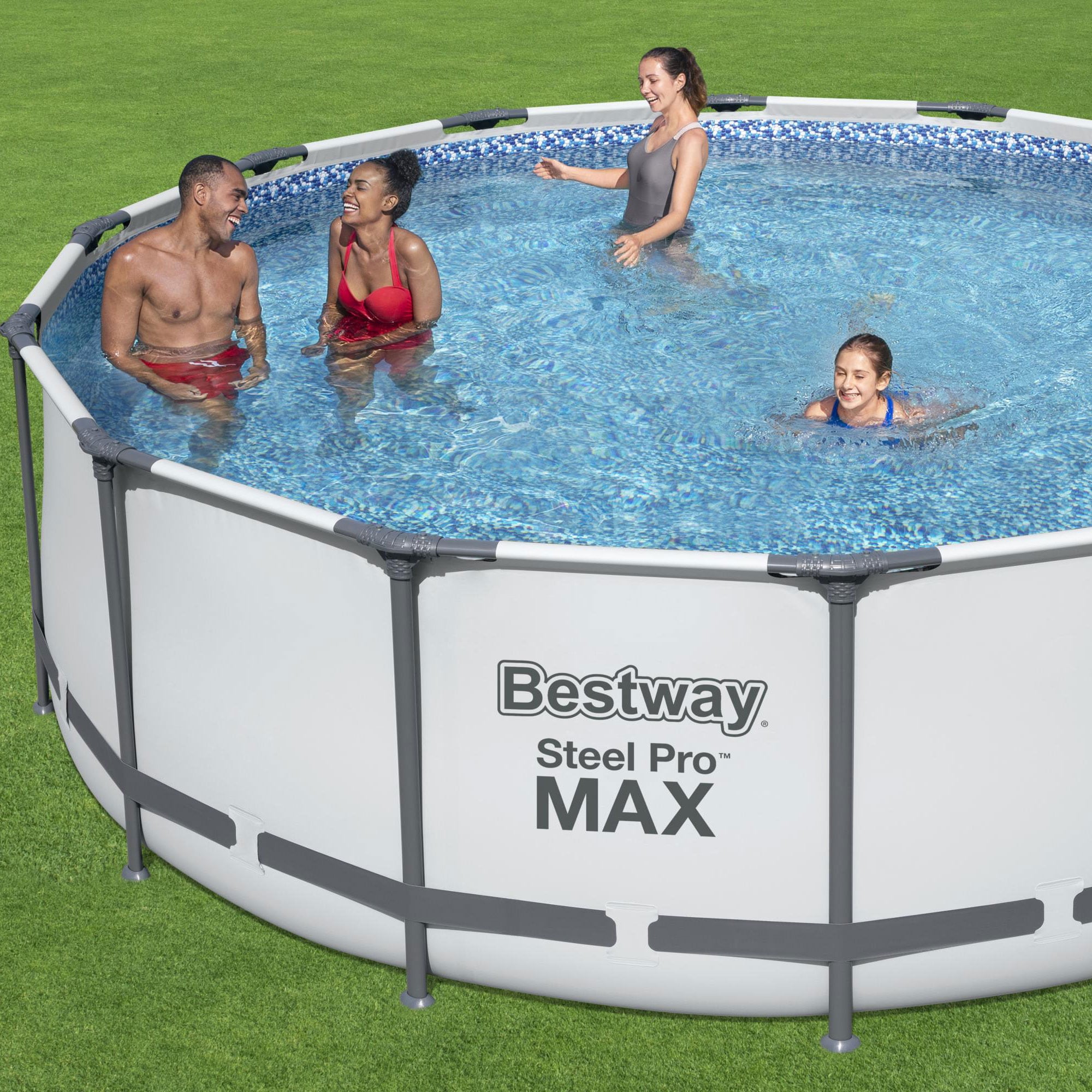 Bestway Steel Pro MAX 14-ft x 14-ft x 48-in Steel Wall Panels Round ...