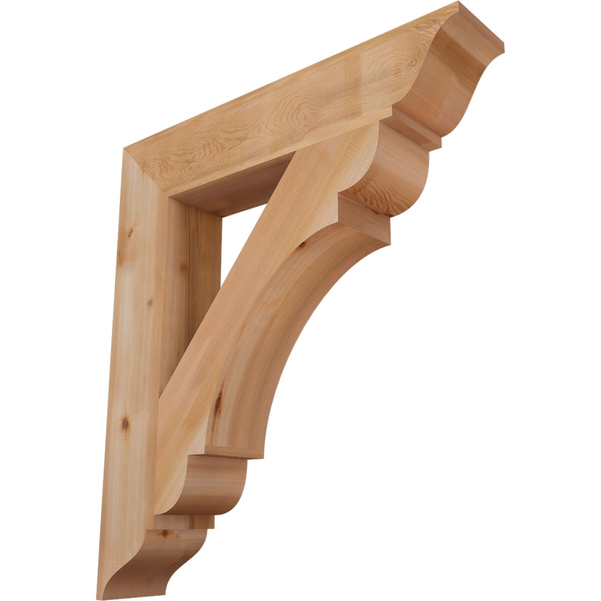 Ekena Millwork BKT06X32X36OLY01SWR Olympic traditional smooth 5-1/2-in x 32-in x 36-in Western red cedar Brown Wood Standard bracket