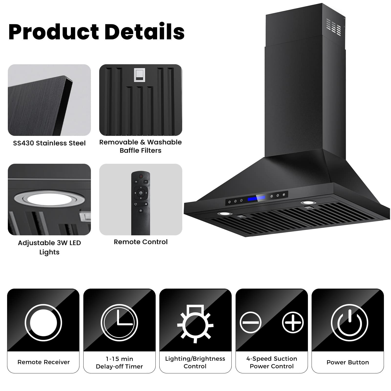 DIVAN DMP02-36B Wall-Mounted-Range-Hoods - View #10