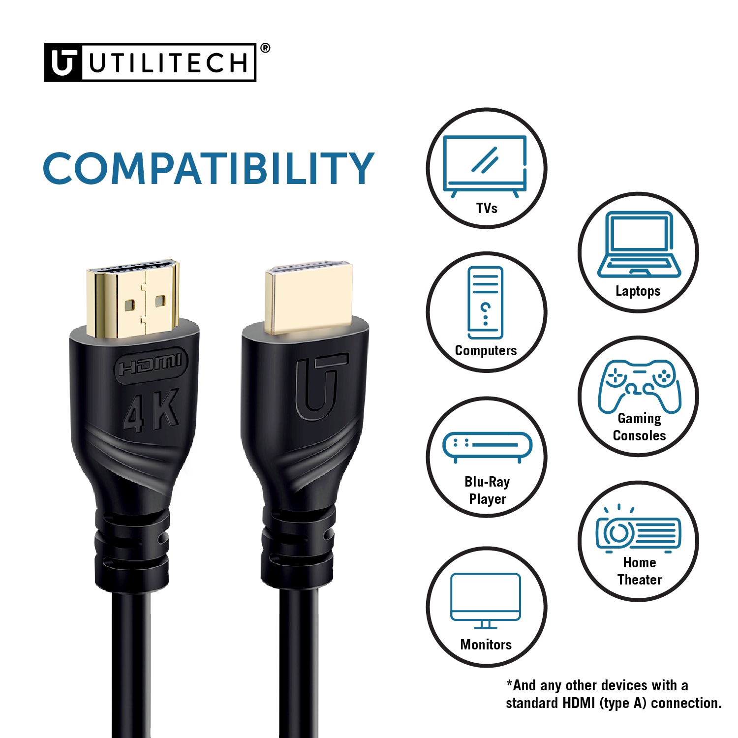Utilitech HD4K06FT-BL Hdmi-Cables - View #5