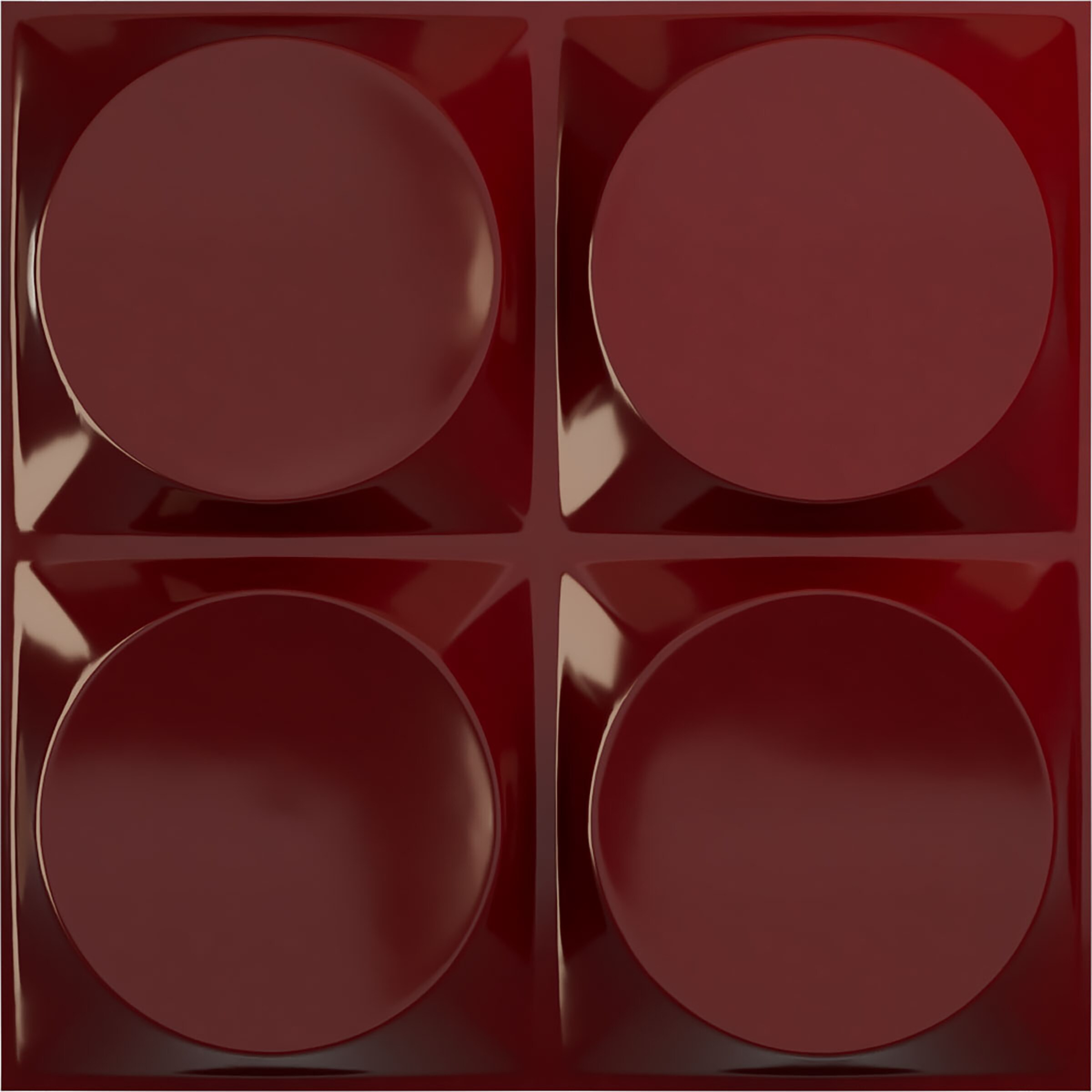 Ekena Millwork WP20X20ADHML-CASE-12 19-5/8-in x 19-5/8-in Embossed Paintable/Stainable Red PVC Wall Panel ( 12 -Pack, Covers