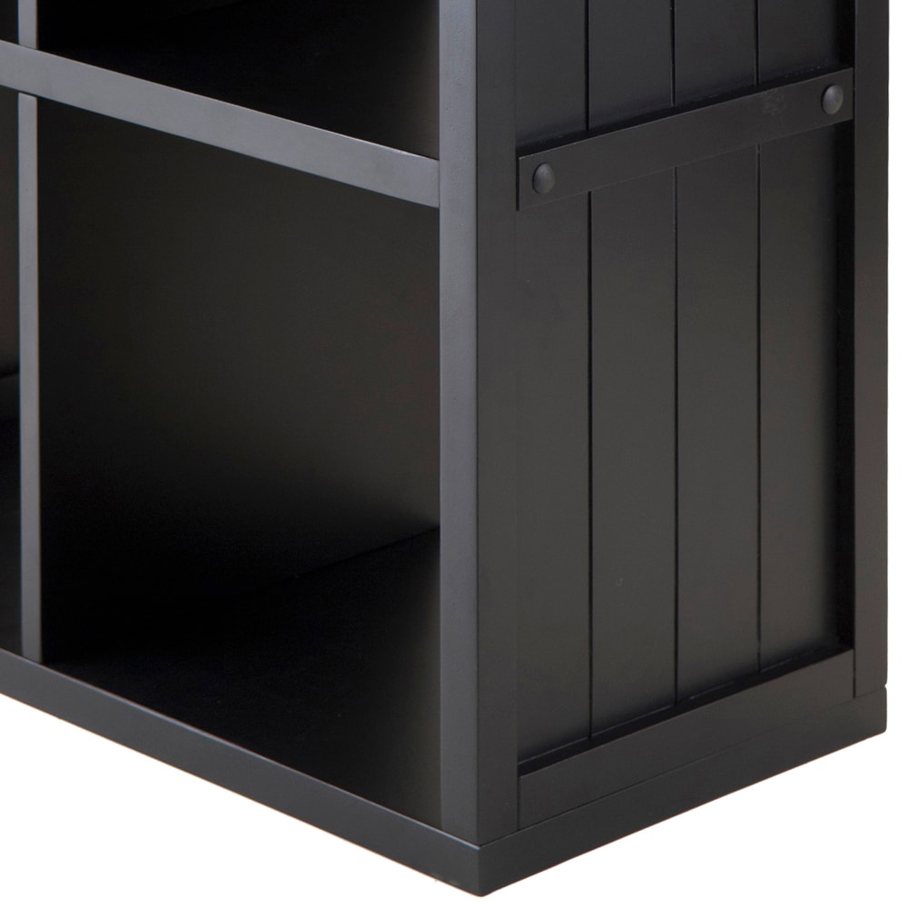 Winsome Wood Timothy Black 4-Shelf Bookcase (11.81-in W x 27.05-in H x ...