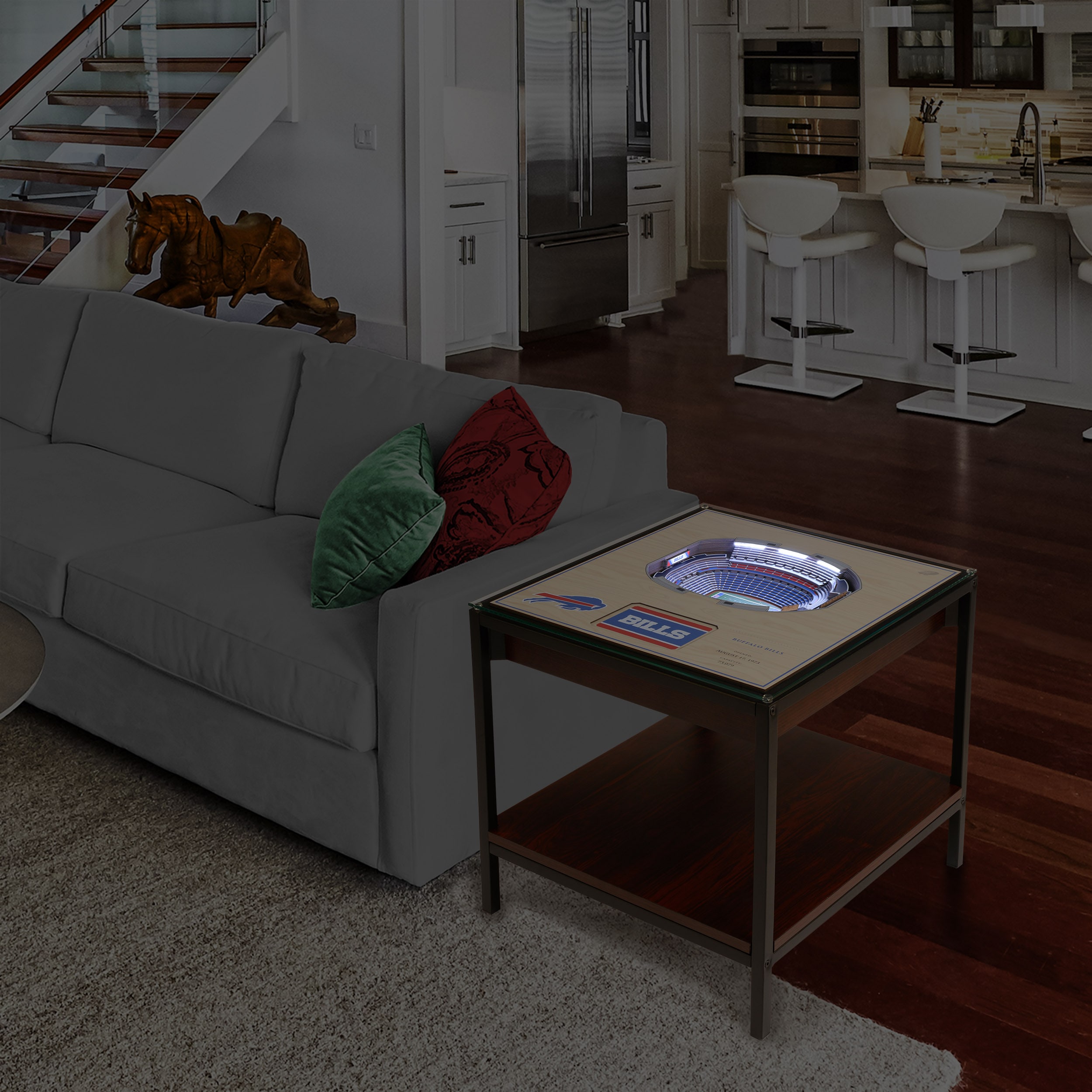 StadiumViews Buffalo Bills 25-Layer StadiumView Lighted End Table