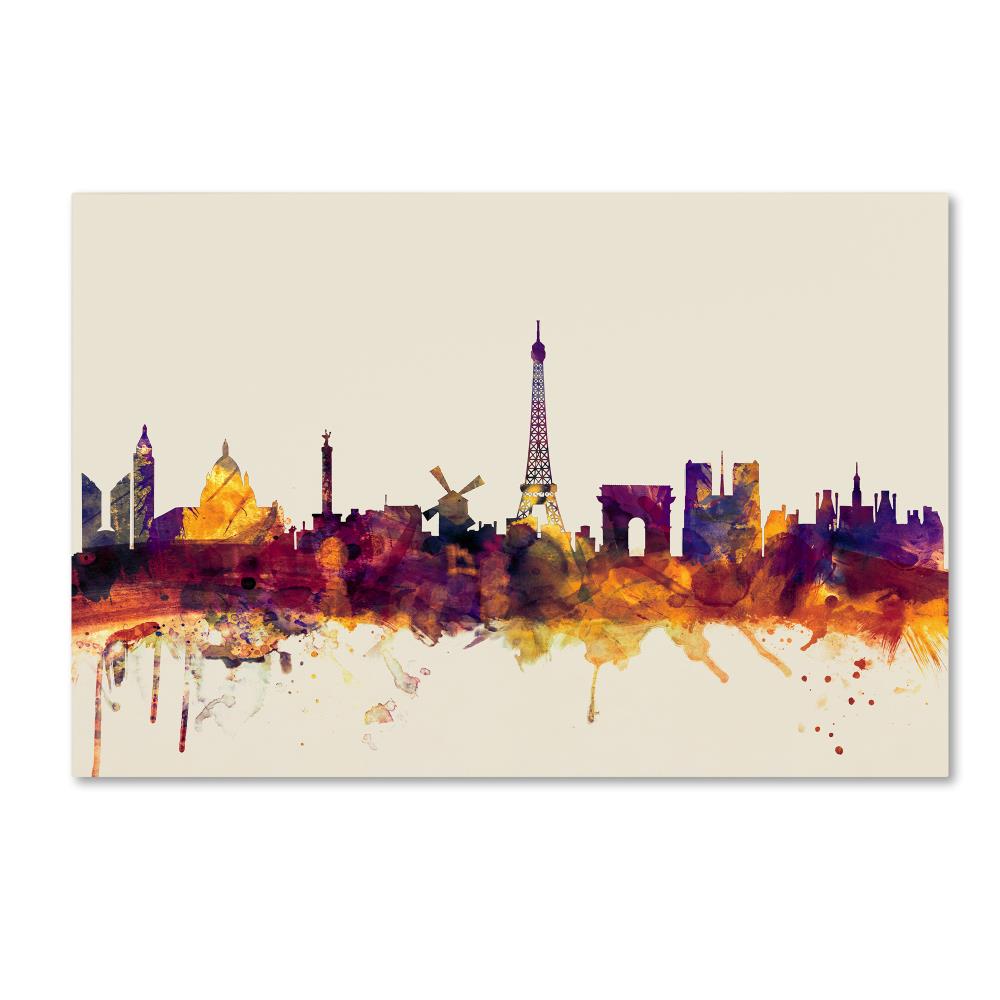 Trademark Fine Art MT0952-C3047GG Framed 30-in H x 47-in W Maps Print on Canvas