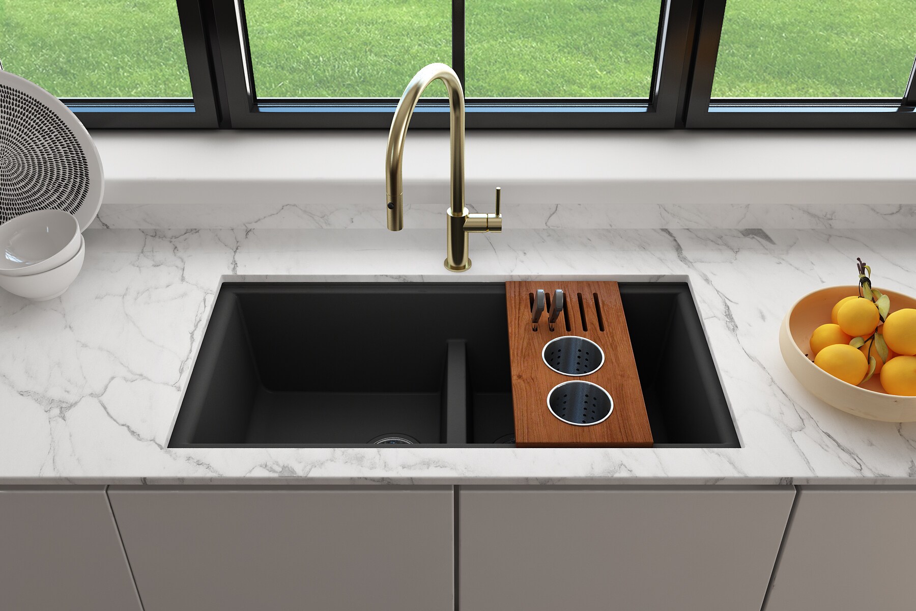 BOCCHI 3Piece Kitchen Sink Accessory Kit at