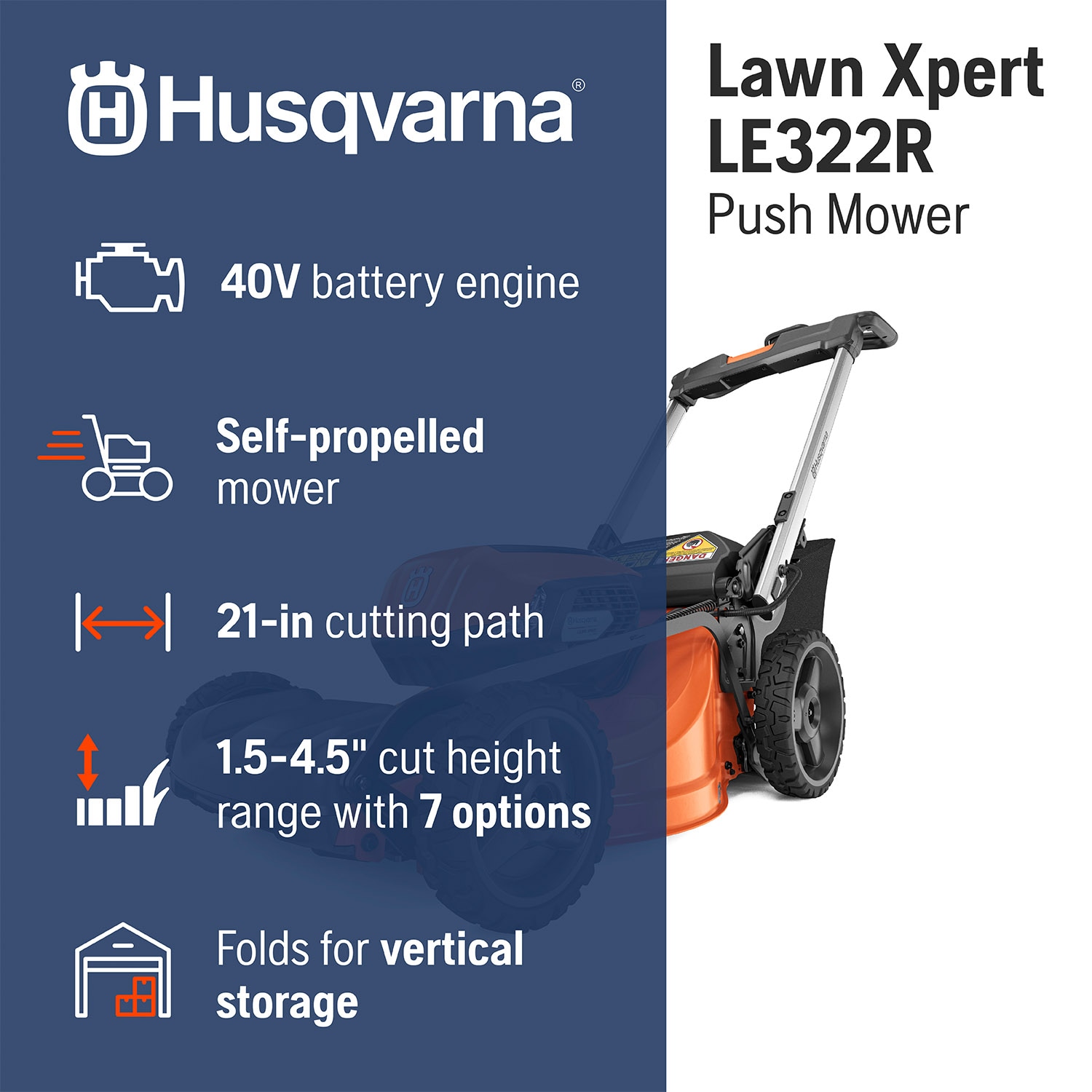 Husqvarna 970607501 Cordless-Elec-Push-Mowers - View #2