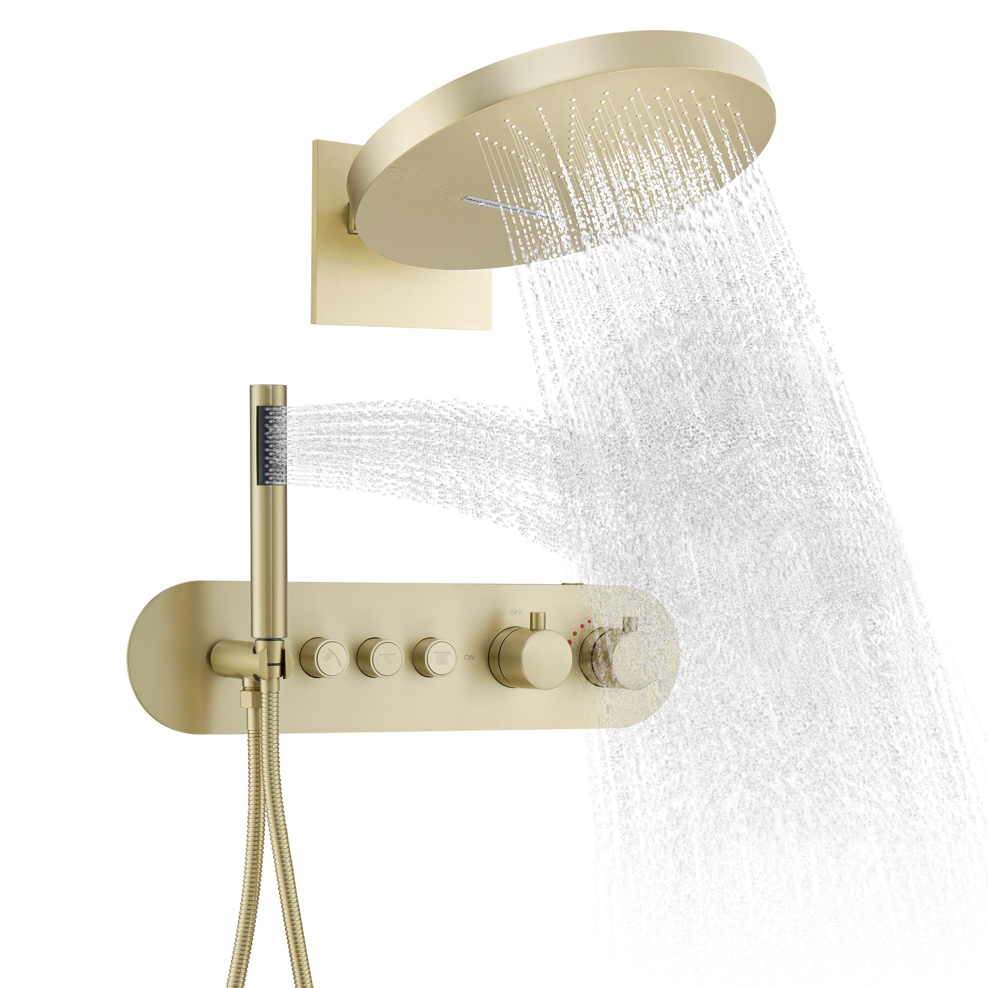 CASAINC CA-A4351-BG Showerhead-Bar-Panels - View #3