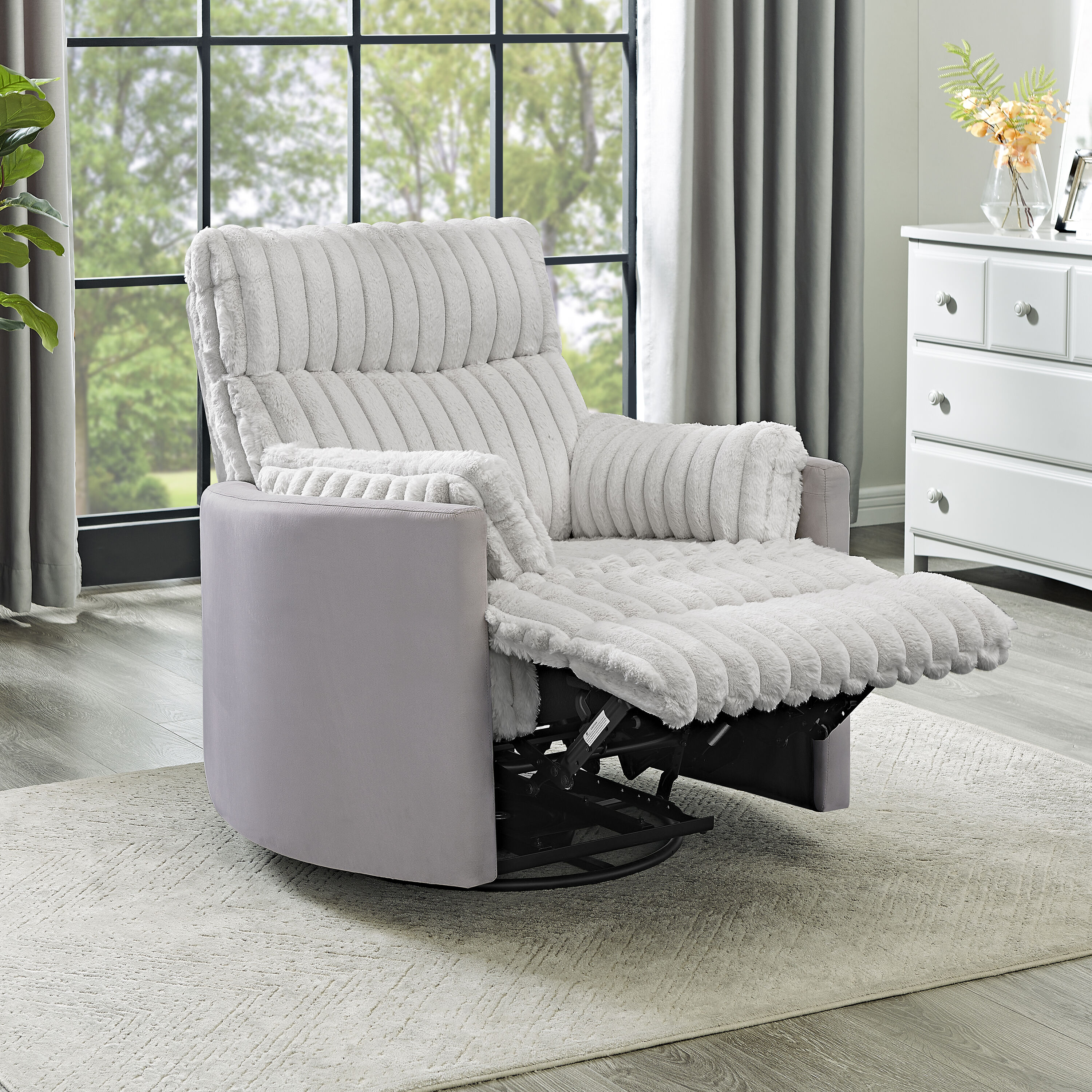 Roundhill Furniture LRH4131GY recliners - View #3