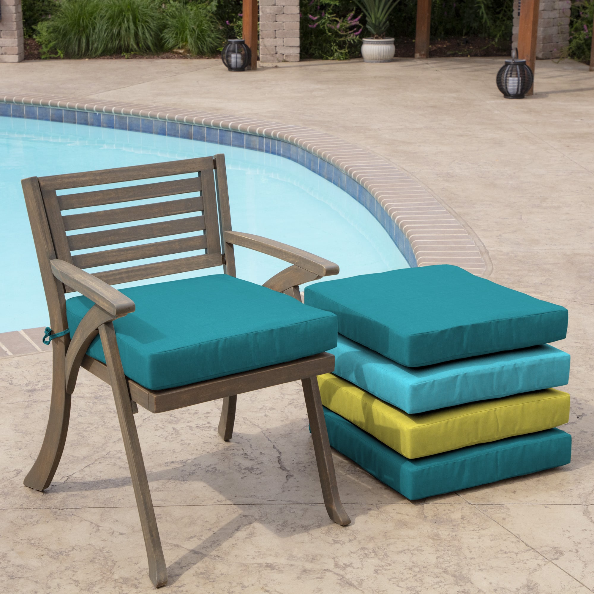 Patio Adirondack Chair Cushion with Fixing Straps and Seat Pad-Gray | Costway