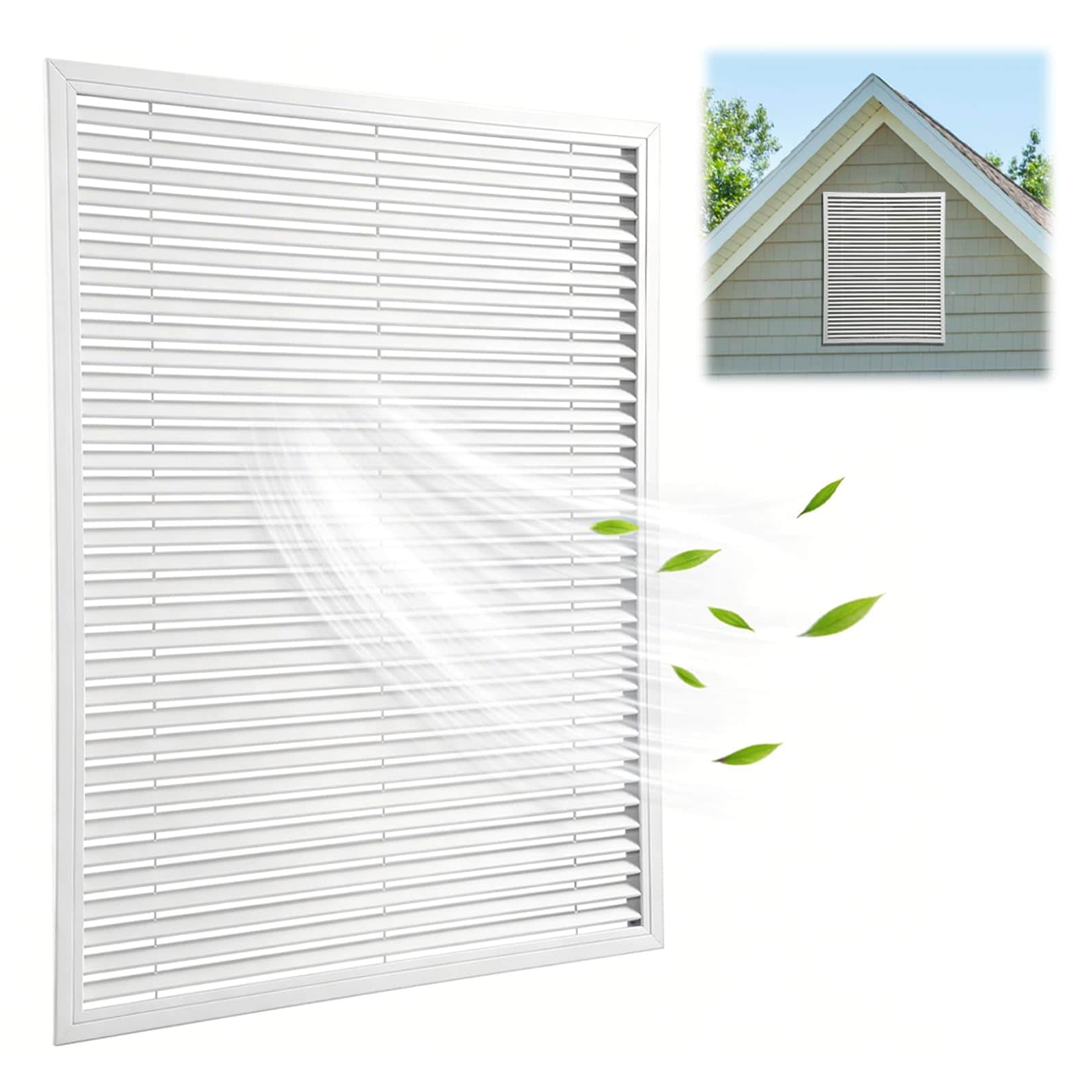 Phyfalip  24 by 30 Decorative Gable Vent Heavy Duty Attic Wall Ventilation Cover for Sheds Garages and Homes durable home and garden accessory