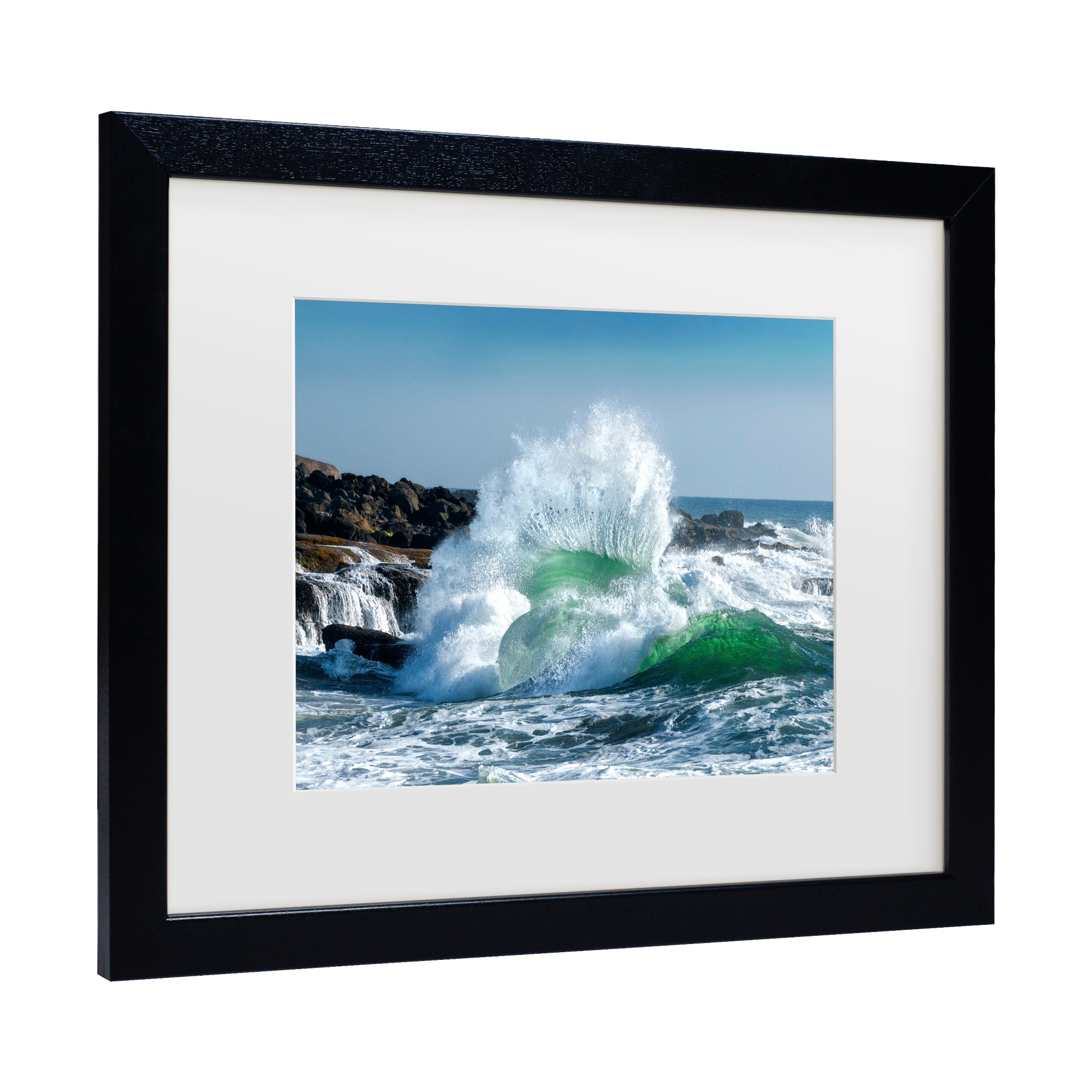 Black Framed Seascape Canvas Print for Kids' Nursery