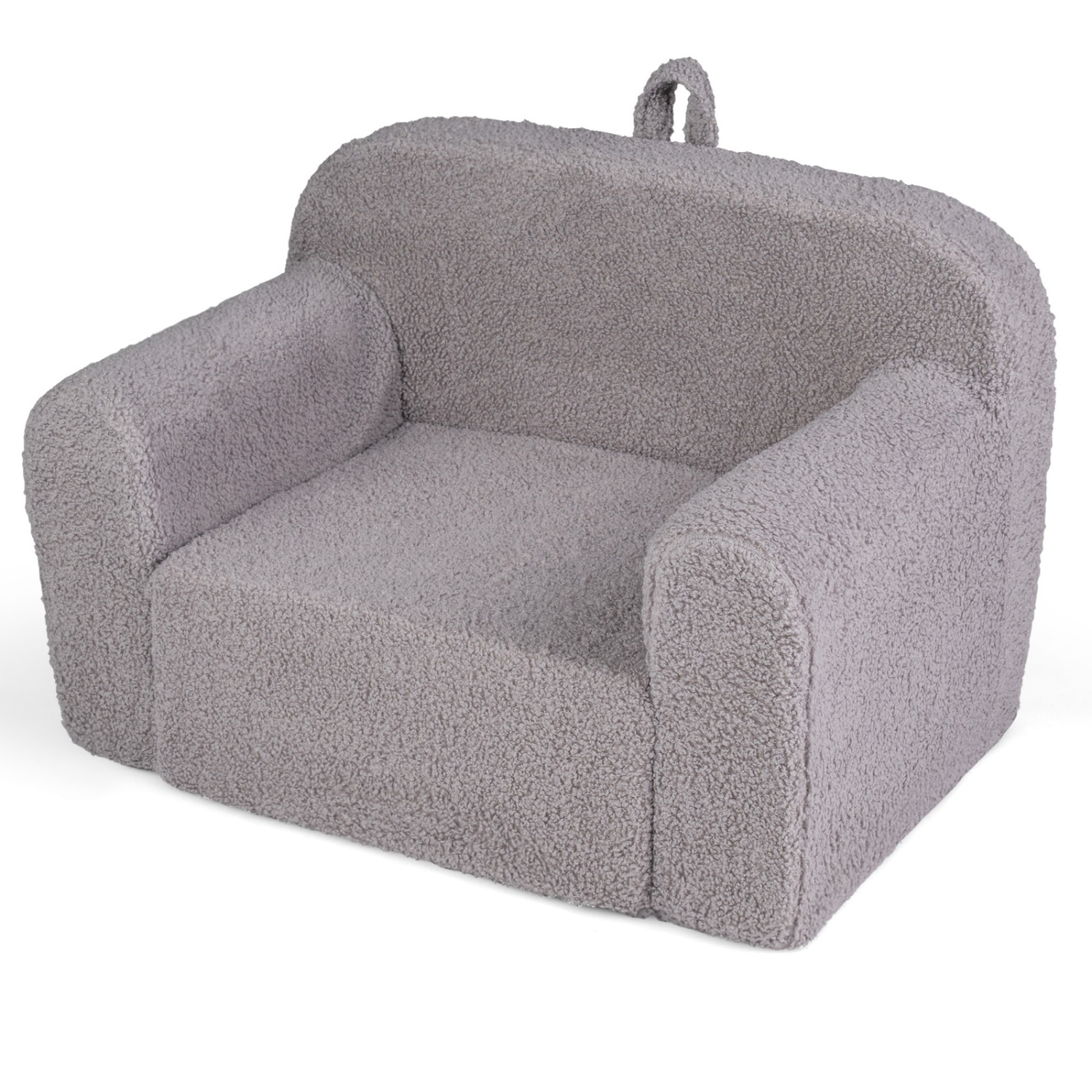 Slickblue 16-in H Upholstered Kids Foam Lounge Sofa Chair for Bedroom Playroom Nursery Kids Reading Area Multiple Color Options in Gray