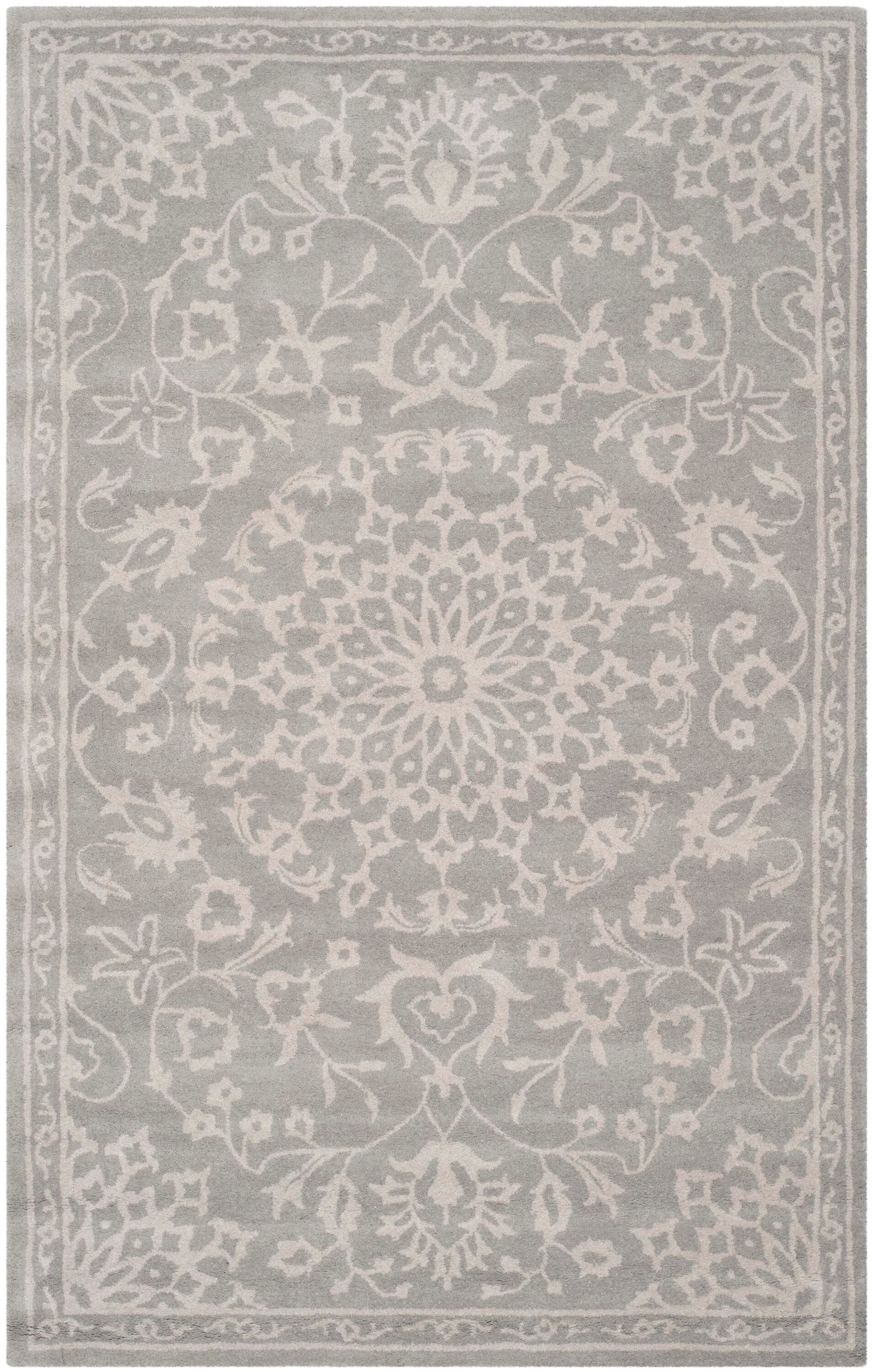 Gray and Silver Hand-Tufted Wool Area Rug, 11' x 15'