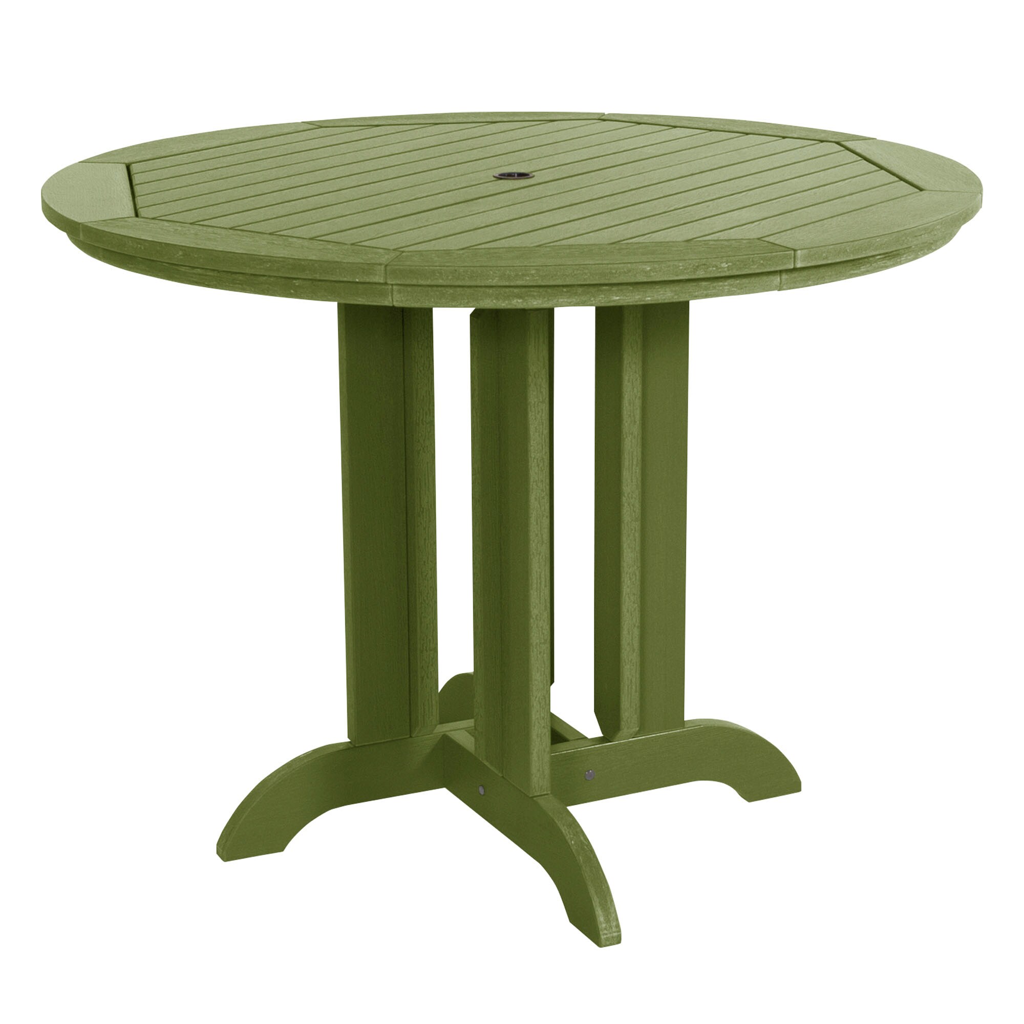 highwood CM-CTRSQ48-SGE Sequoia Professional Round Outdoor Counter Table 48-in W x 48-in L with Umbrella Hole