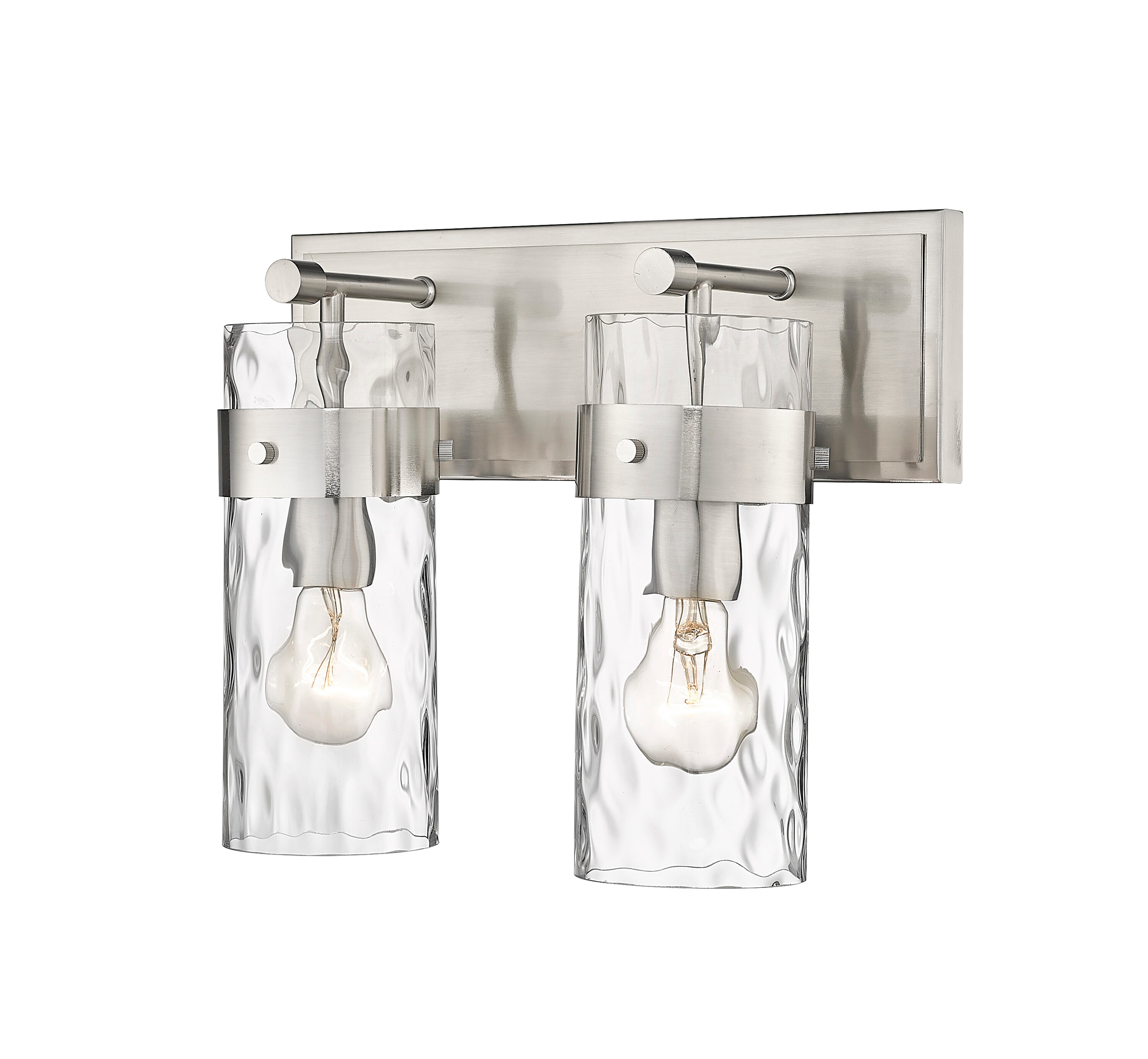 Z-Lite 3035-2V-BN Fontaine 14-in 2-Light Brushed Nickel Transitional Vanity Light