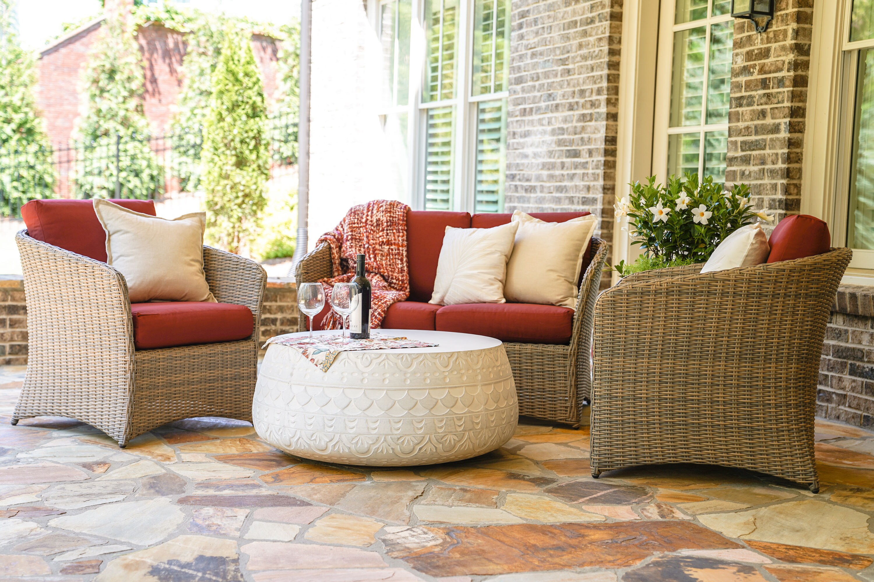 Leisure Made 381776-RED Patio-Conversation-Sets - View #5