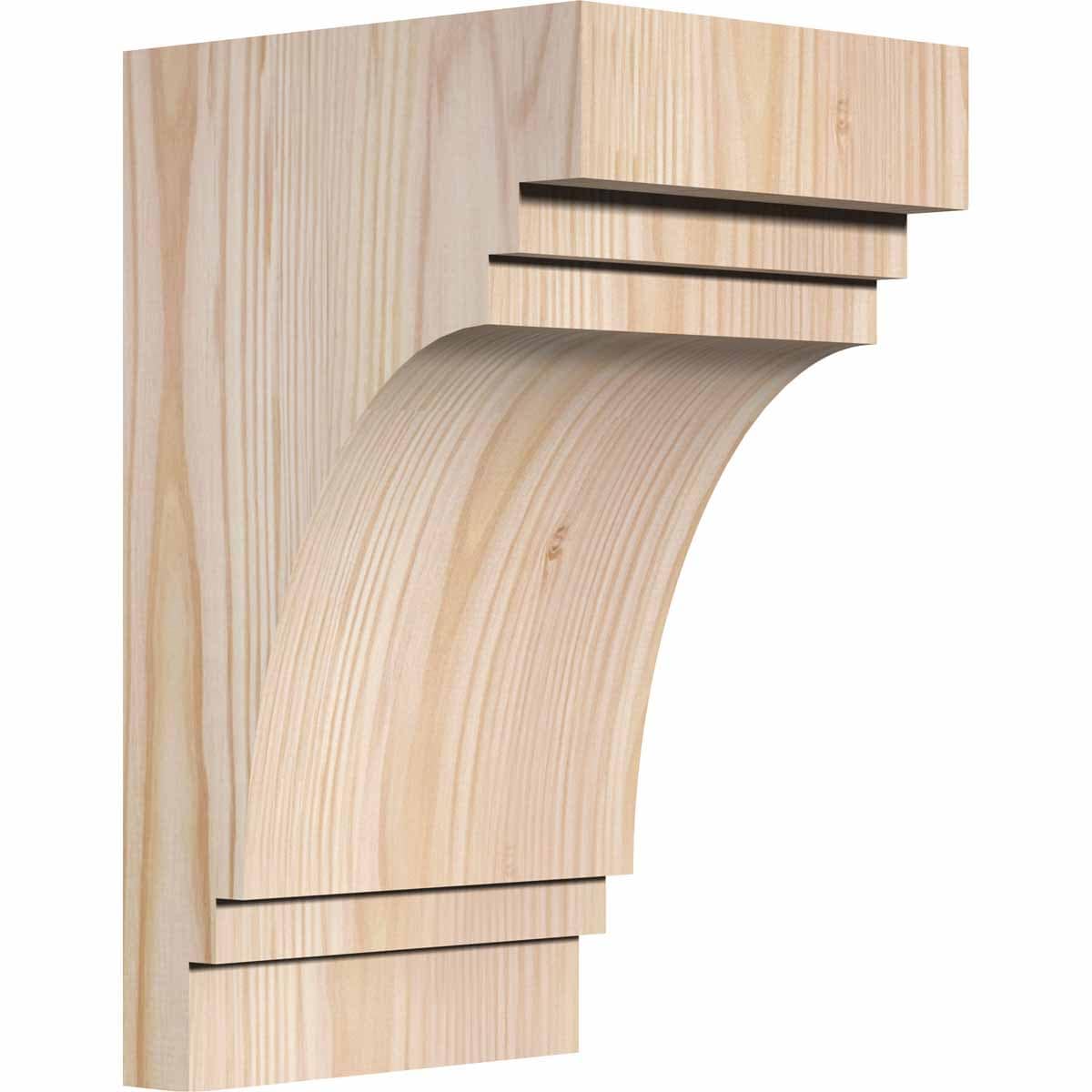 Ekena Millwork COR06X06X10PEC00SDF 5-1/2-in x 6-in x 10-in Pescadero Unfinished Douglas fir Wood Paintable/Stainable Corbel