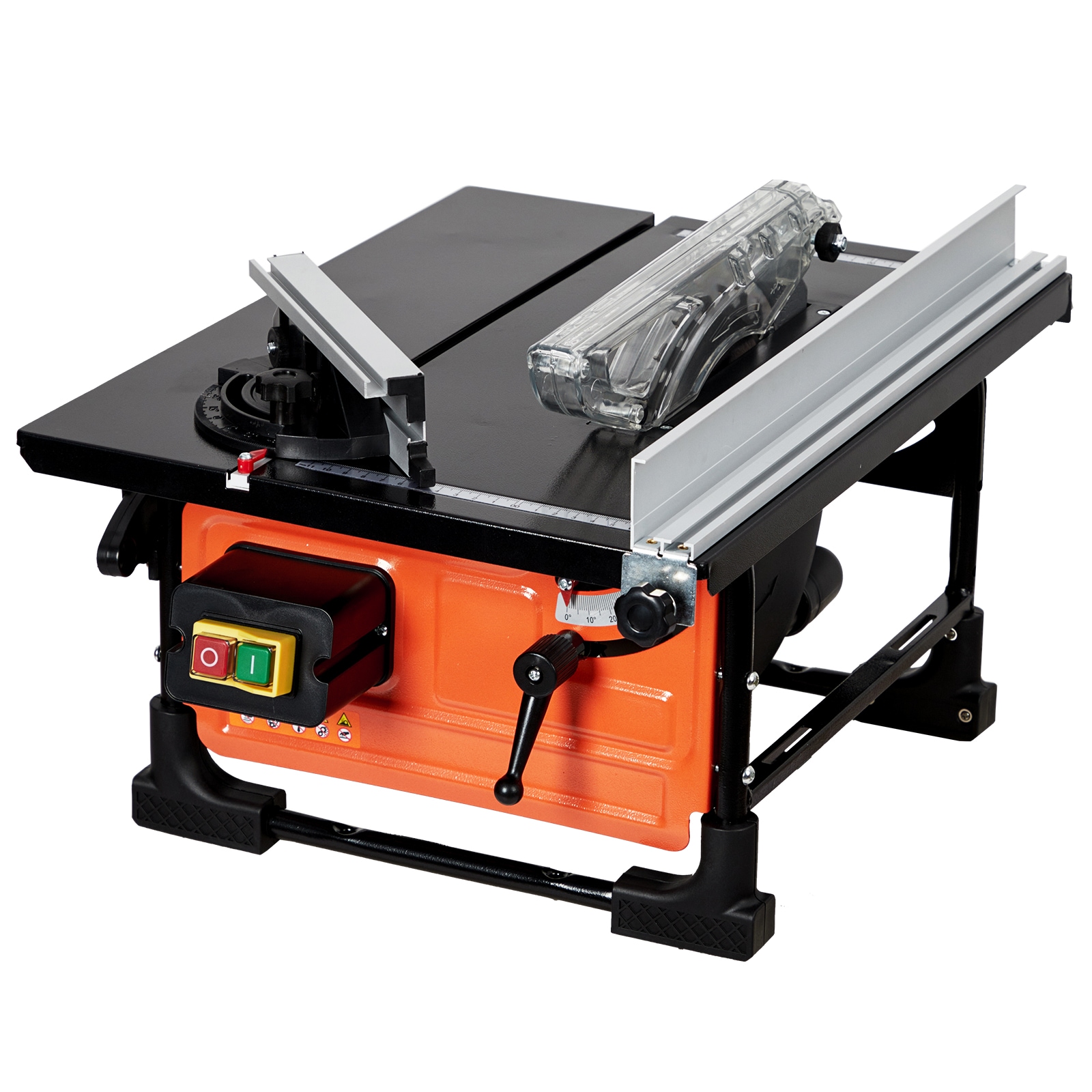 IdealHouse Table Saw for Jobsite 8 in 6.7-Amp Copper Motor Cutting Speed Up to 3576RPM 24 T Blade Compact Portable Table Saw Kit With Sliding Miter Gauge Diy and Woodworking Orange #BZI-EYFYWTFO-FYKAYY