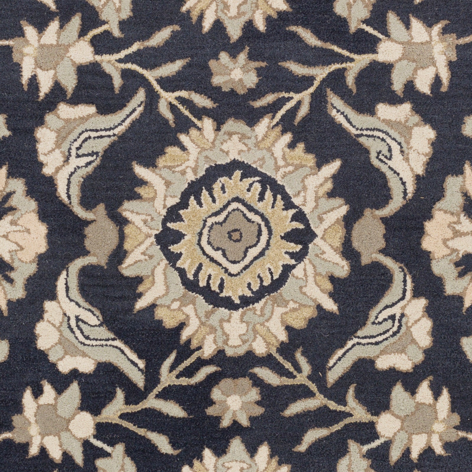 Surya Caesar Ink Beige Sea Foam Wool Square Area Rug - 8x8