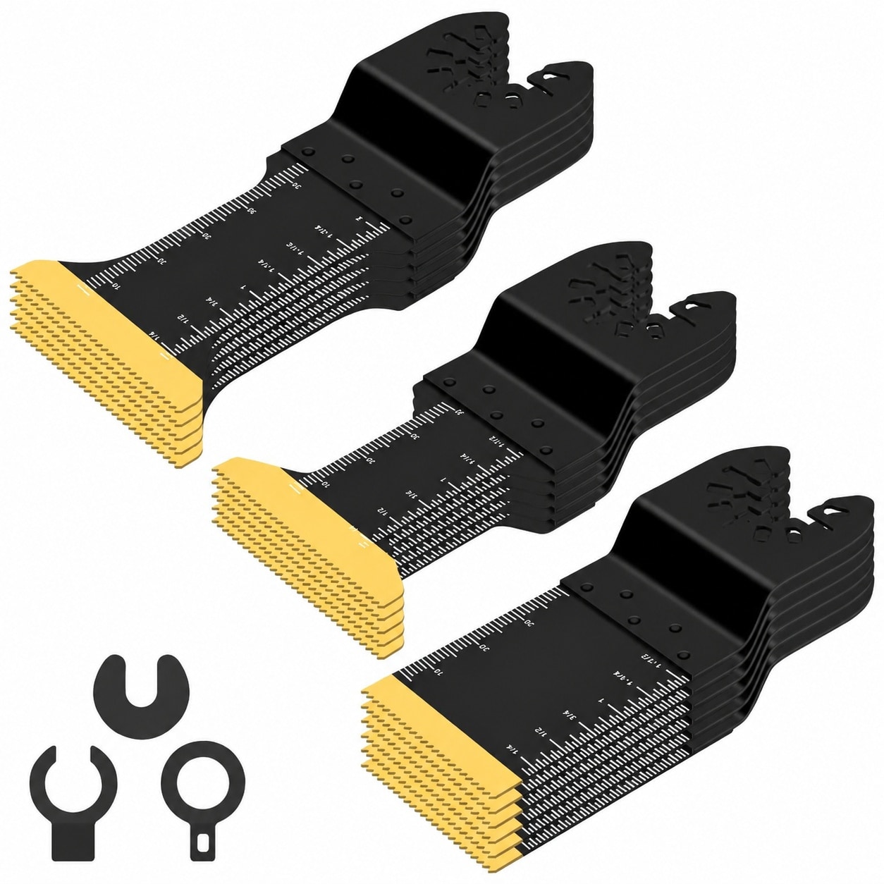 Ahfiwaso 16 Piece Titanium Oscillating Tool Blades Set with Adapters ...