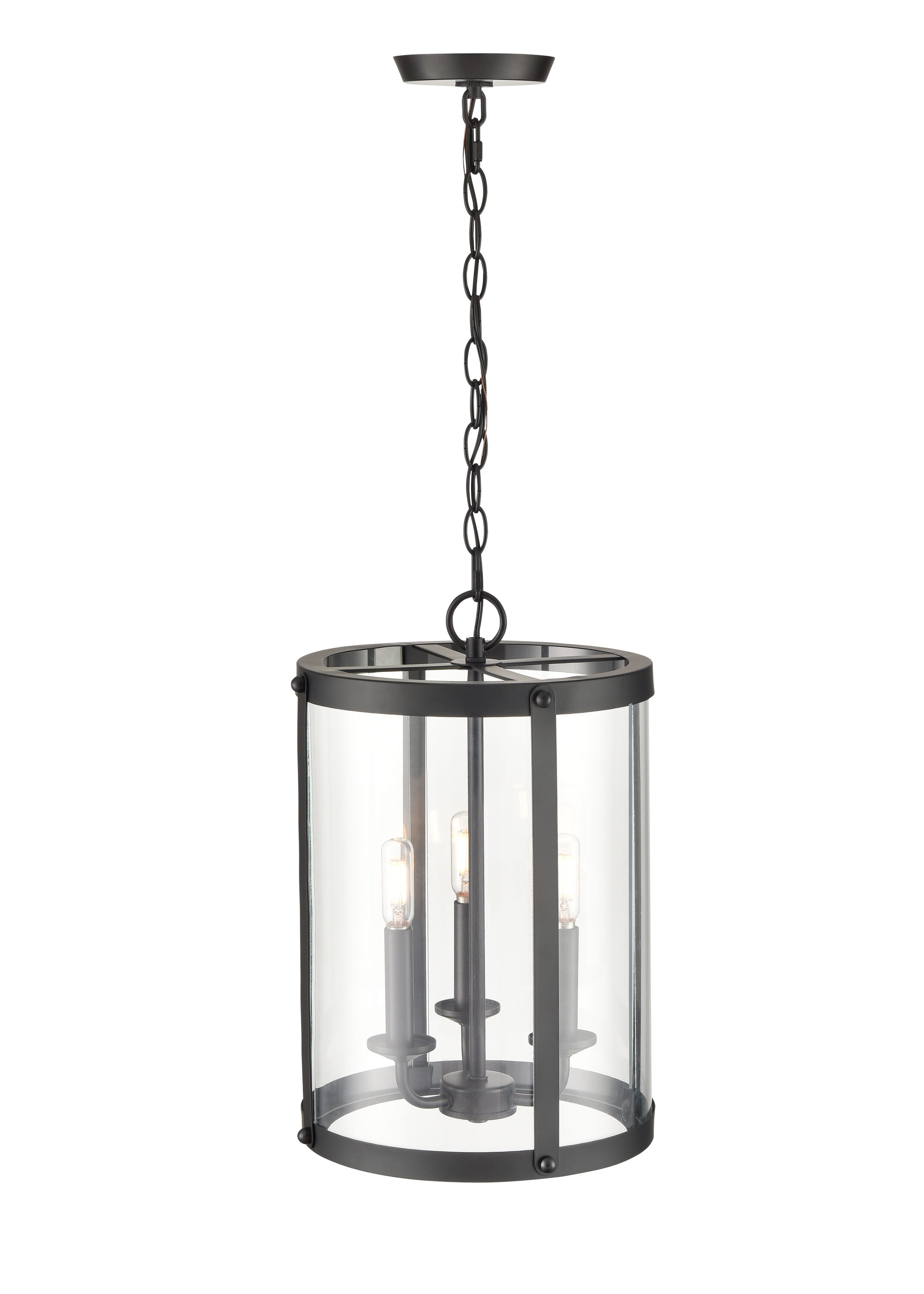 Matte Black Glass Indoor/Outdoor LED Flush Mount Light Fixture