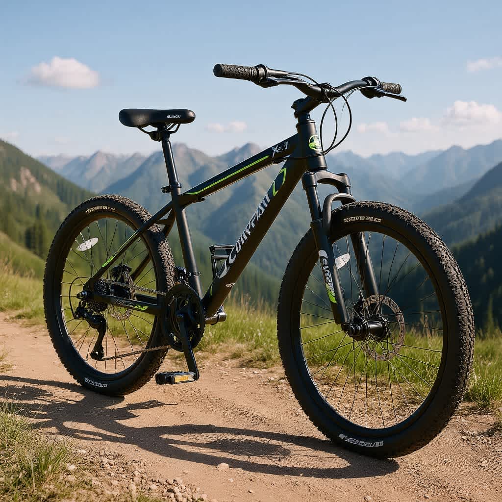 Ama Pear 26 Inch Black Steel Frame Shock Absorber Unisex Mountain Bike