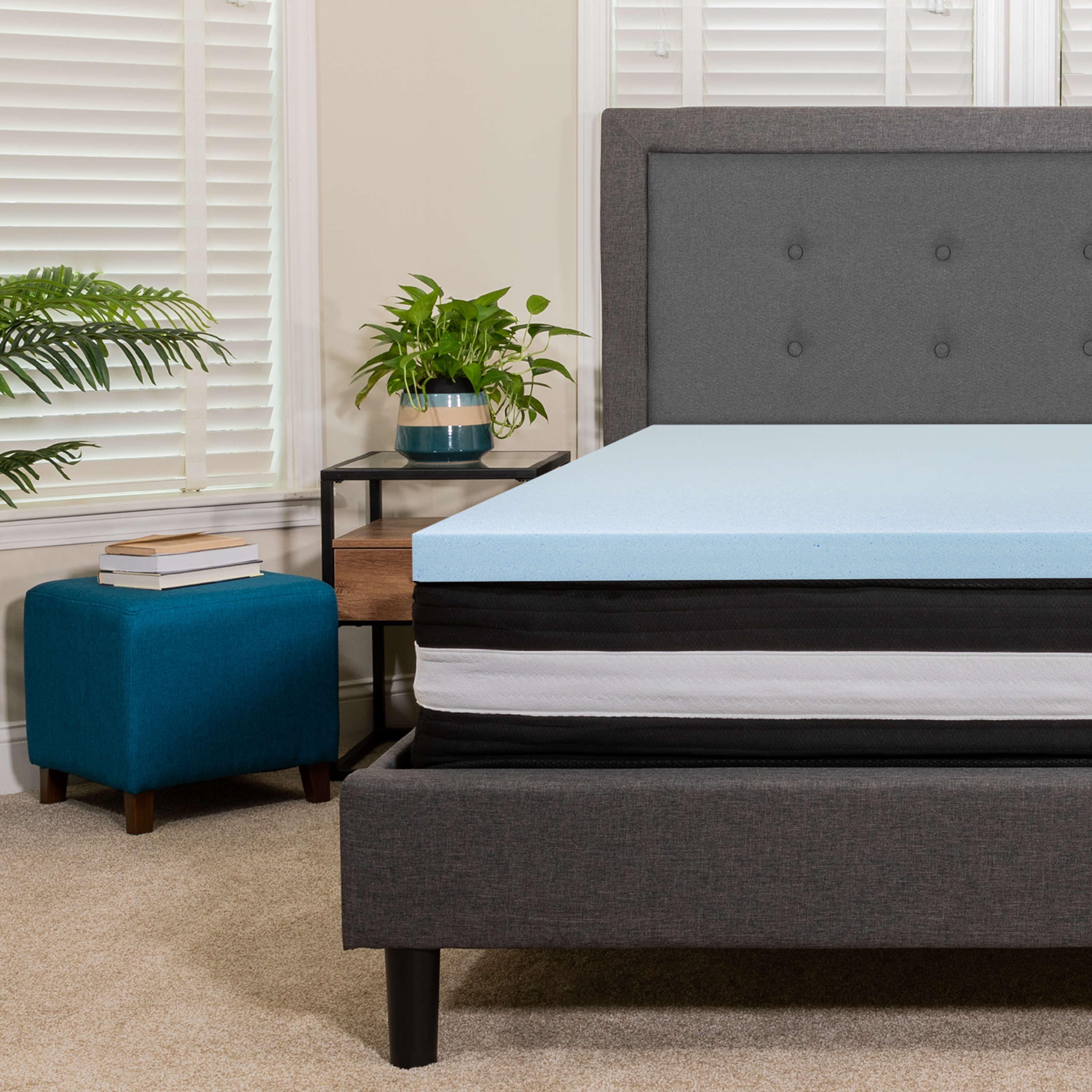 Flash Furniture 889142992240 Capri Comfortable Sleep 15.0-in Medium King Memory foam Mattress
