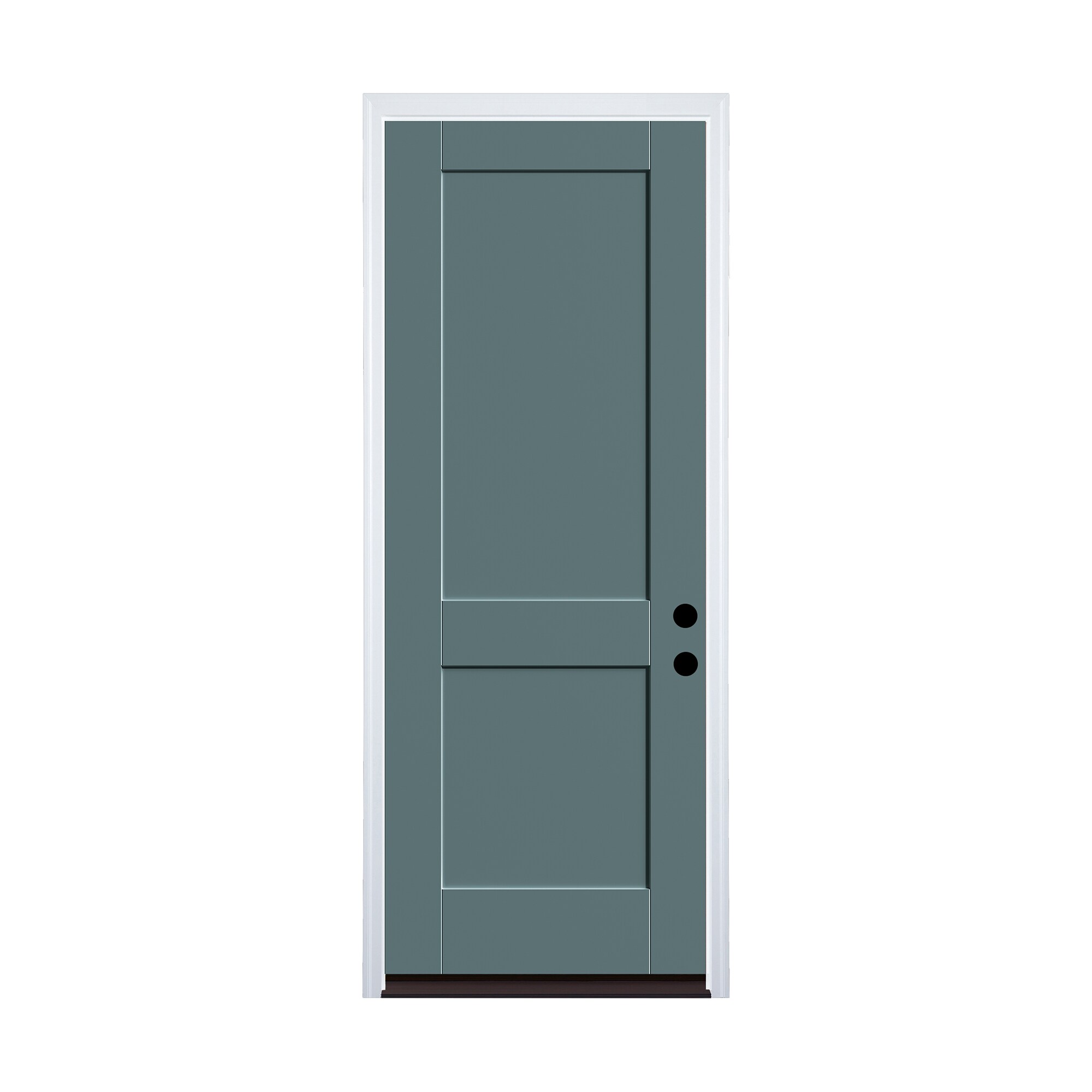 Therma-Tru TT665561 36-in x 96-in x 6-9/16-in Fiberglass No glass Left-hand inswing ESTUARY Painted Prehung Front Door with Brickmould Insulating core