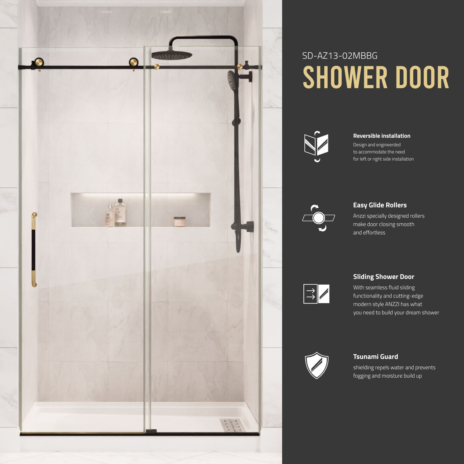 ANZZI SD-AZ13-02MBBG Shower-Doors - View #9