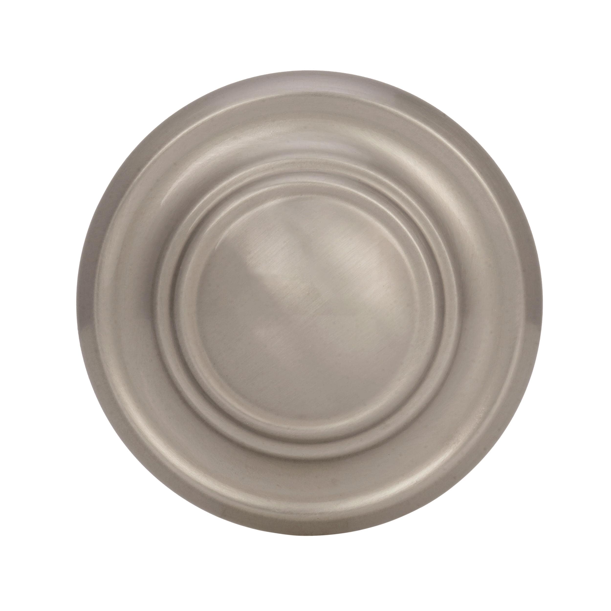 Satin Nickel Round Cabinet Knob with Mounting Hardware