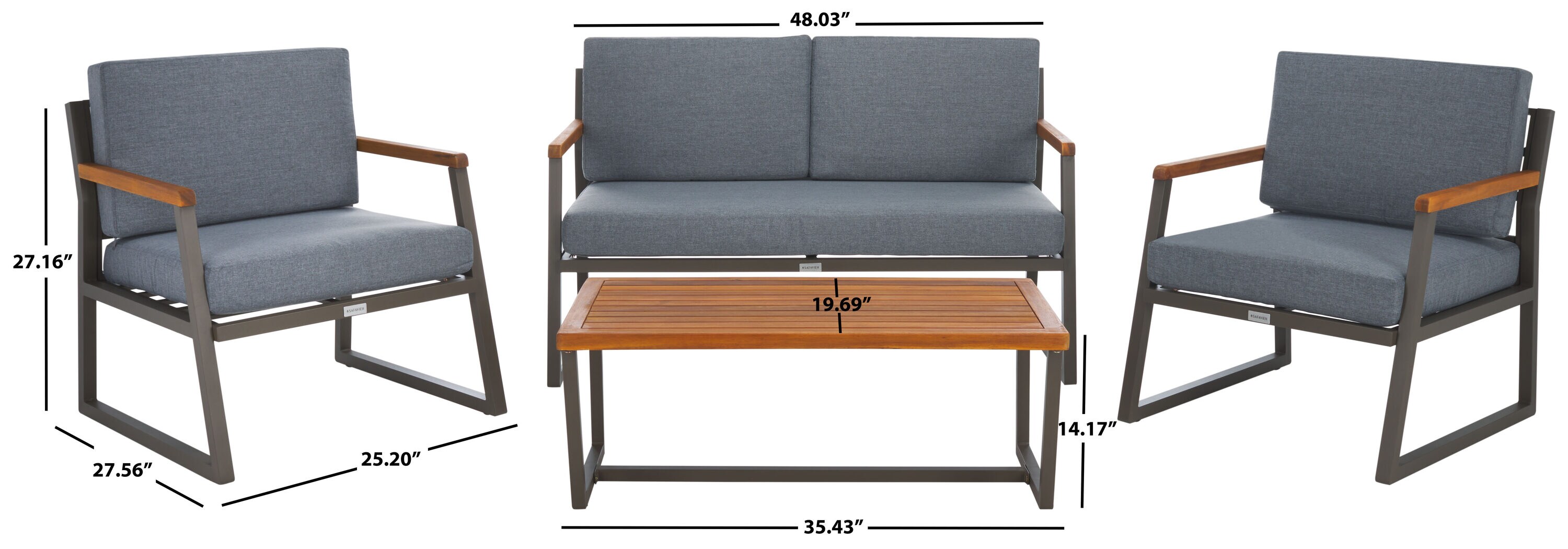 Safavieh PAT7730A Patio-Sofas-Daybeds - View #7