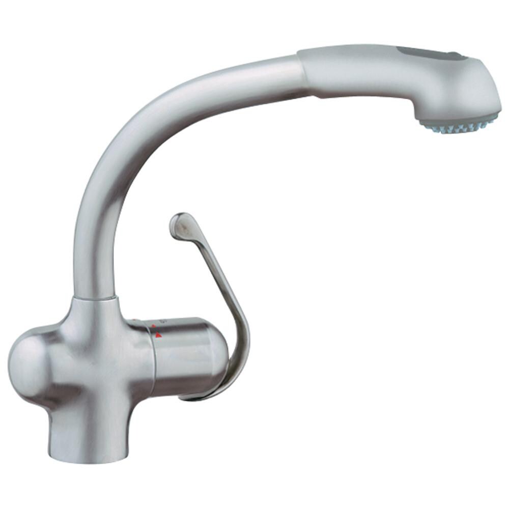 GROHE LadyLux Realsteel Single Handle Pull-out Handle/Lever Kitchen Faucet  at