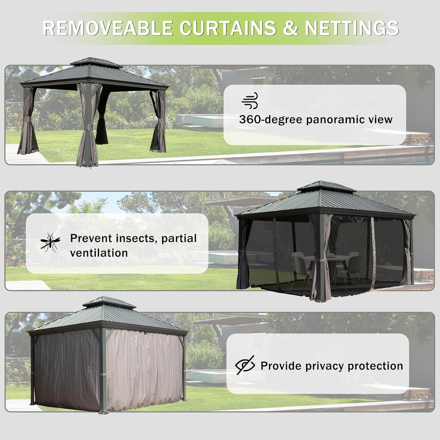 LOVMOR SF-W-W1859S00199 Wood-Resin-Gazebos - View #7