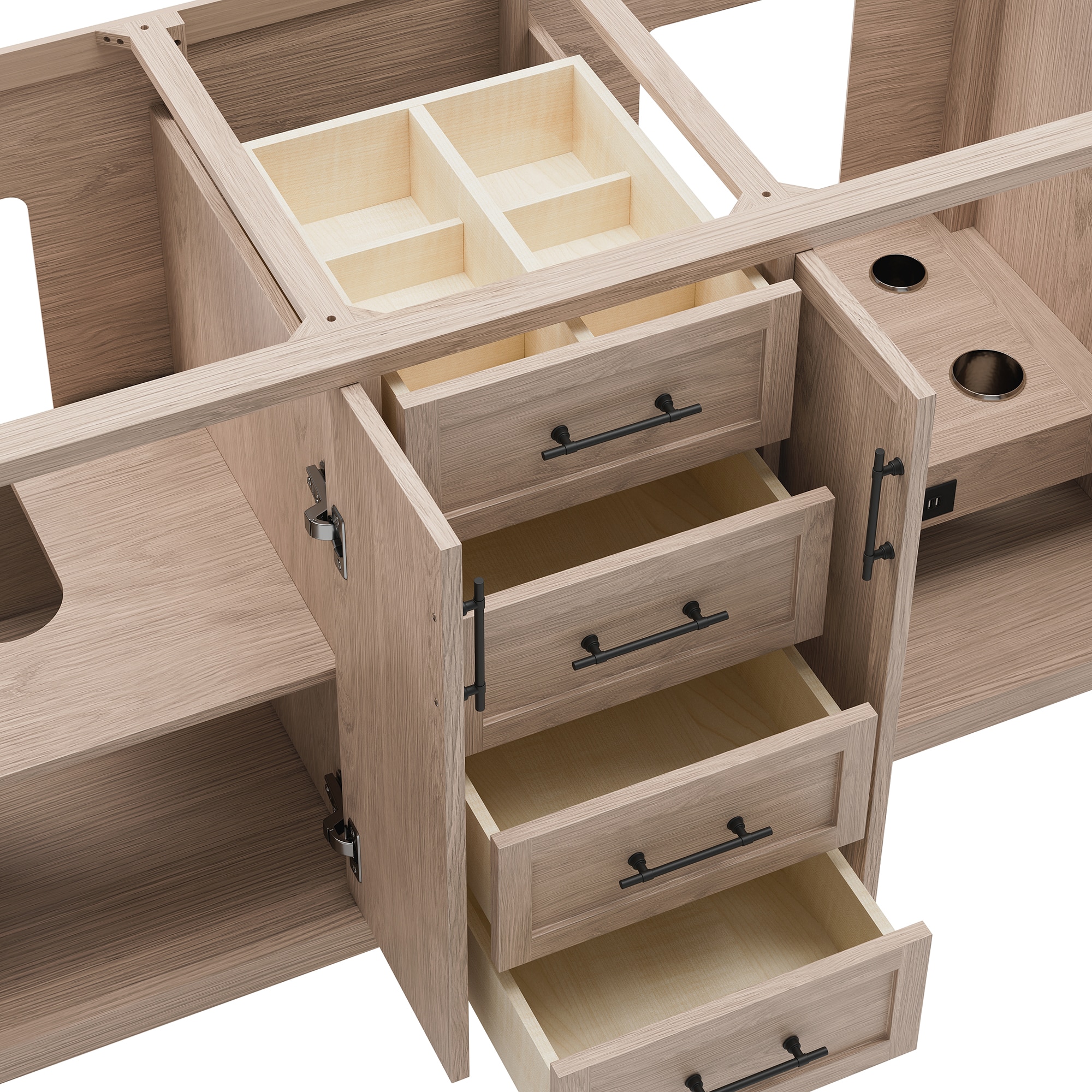 Fresca FCB4260OAK-CWH-U Bath-Vanity-Combo - View #5