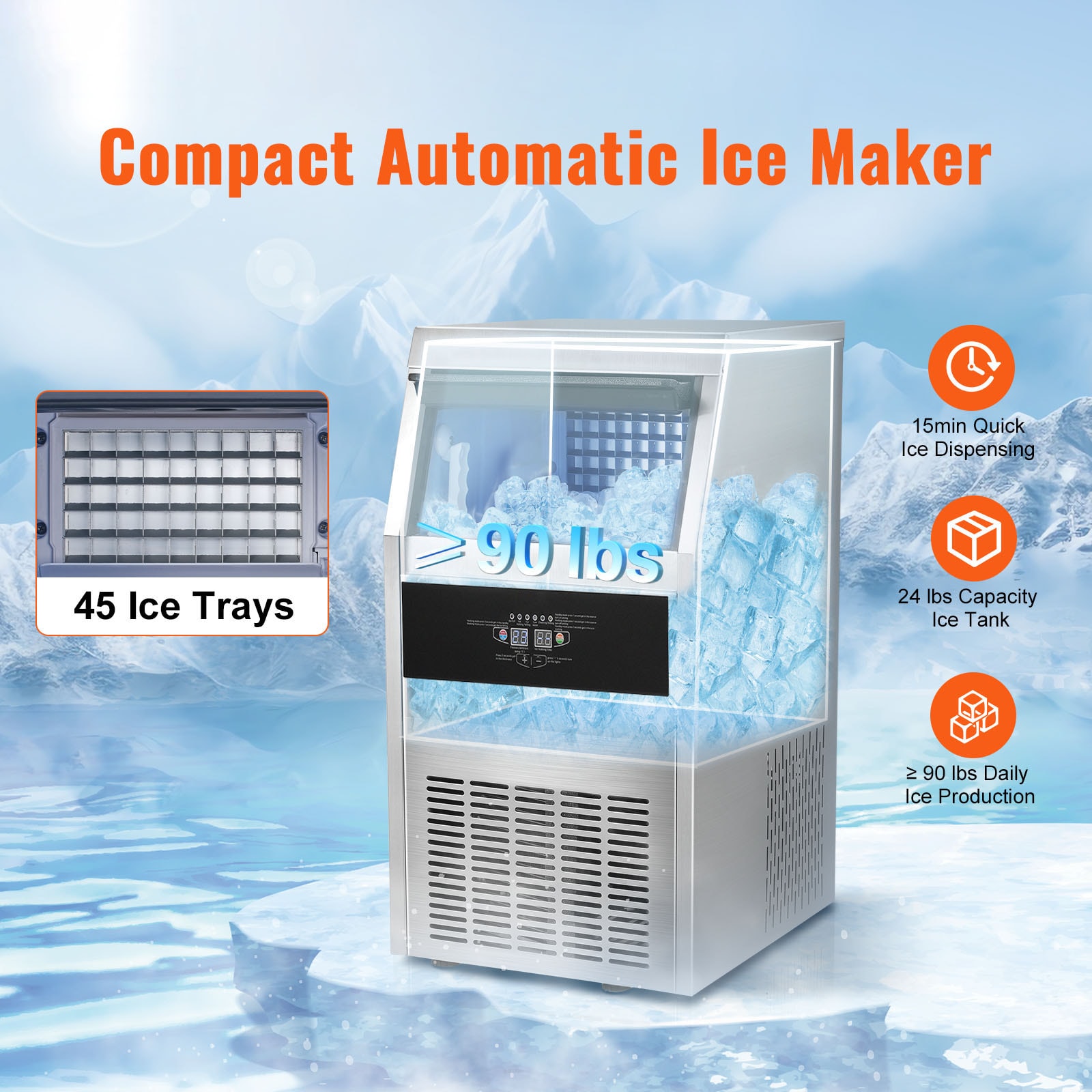 VEVOR ZBJ60KGSYP70-6001V1 Ice-Makers - View #3