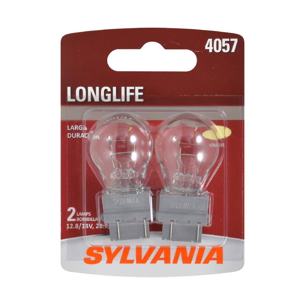 SYLVANIA 4057 LONGLIFE 4057 LongLife Incandescent Auxiliary Lighting Bulbs, White, 2 Pack