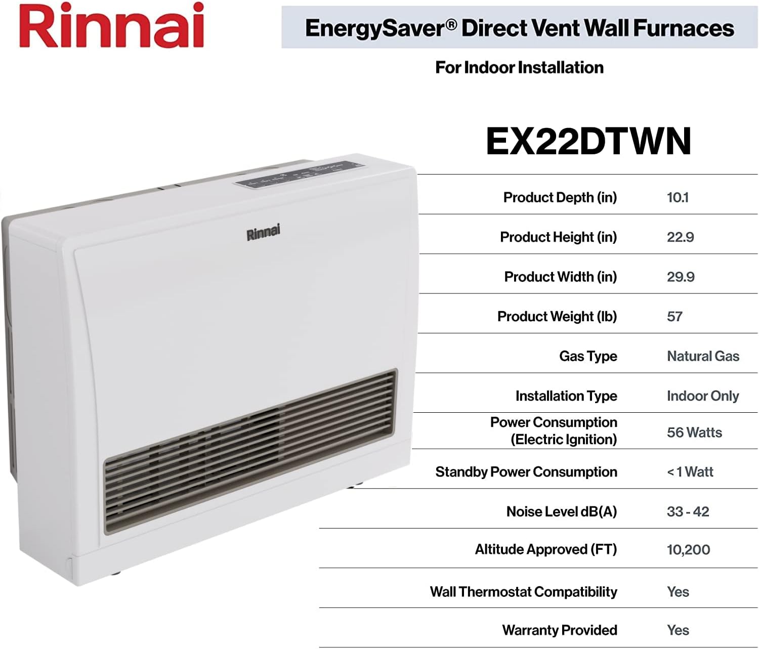 Rinnai EX22DTWN Gas-Heaters - View #2
