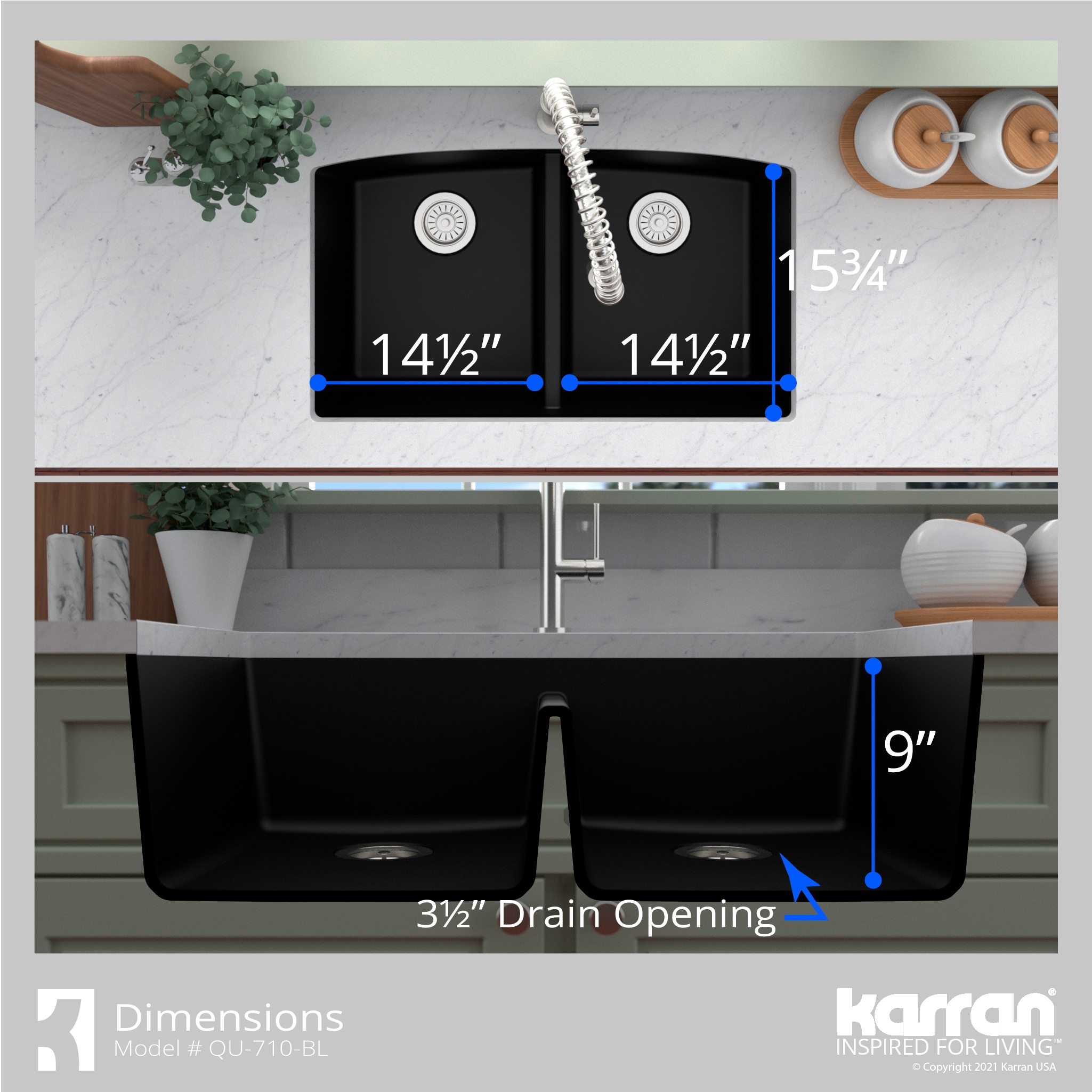 Karran QU-710-BL Kitchen-Sinks - View #8