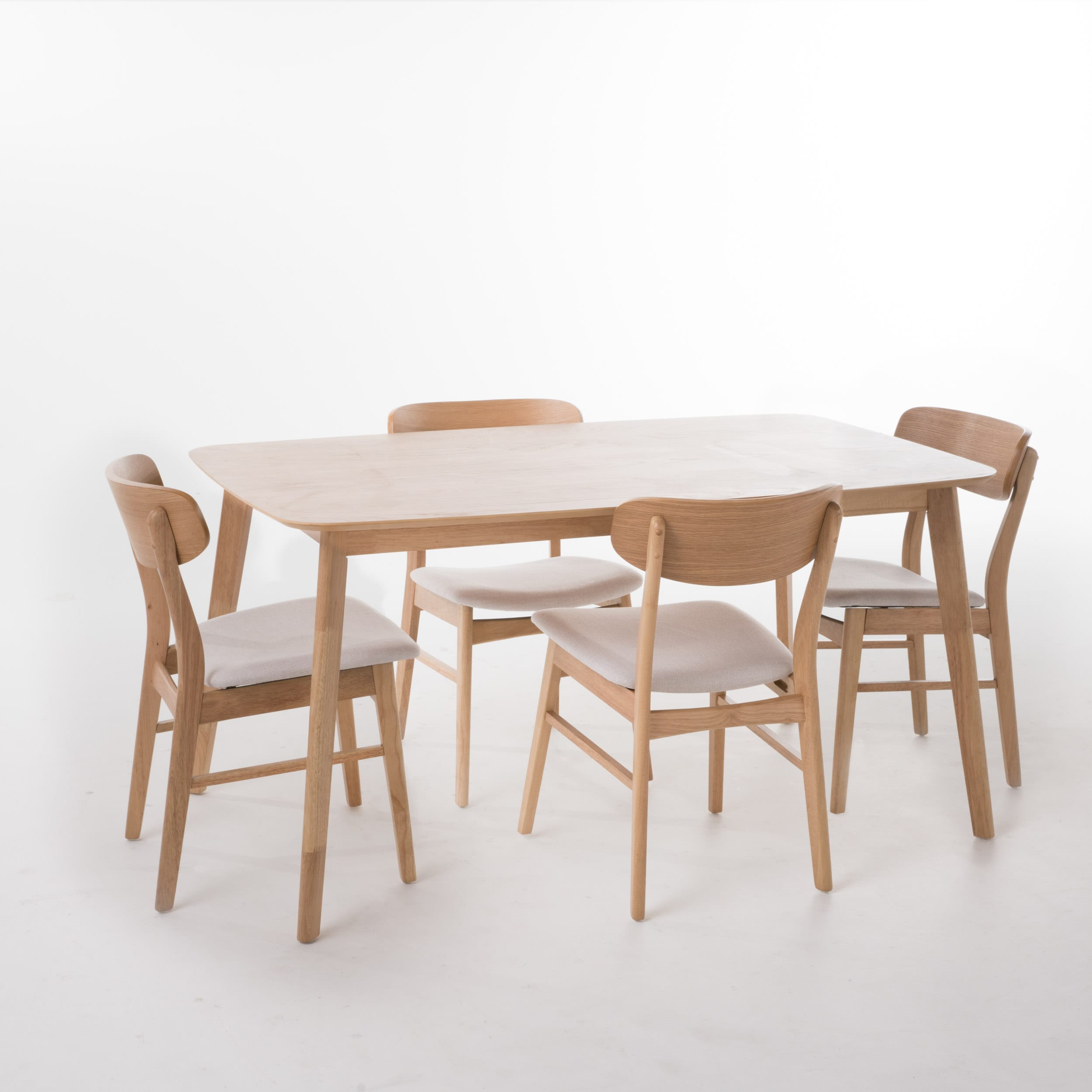 Best Selling Home Decor 299299 Beige Contemporary/Modern Dining Room Set with Rectangular Table ( Seats 4 )